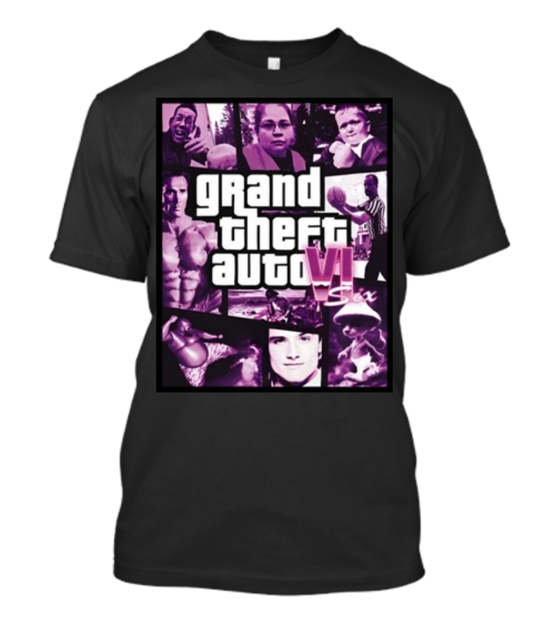 Galleryno8 Grand Theft Auto VI Six Gta 6 T-Shirt