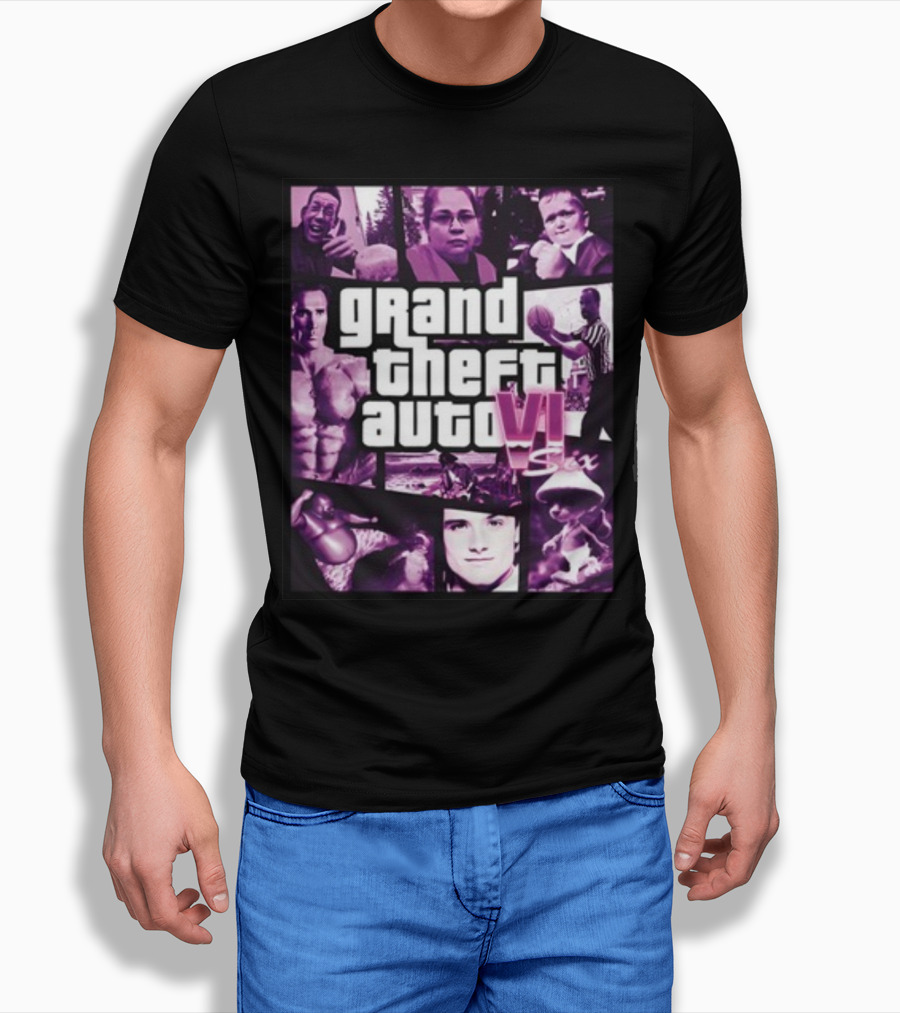 Galleryno8 Grand Theft Auto VI Six Gta 6 T-Shirt