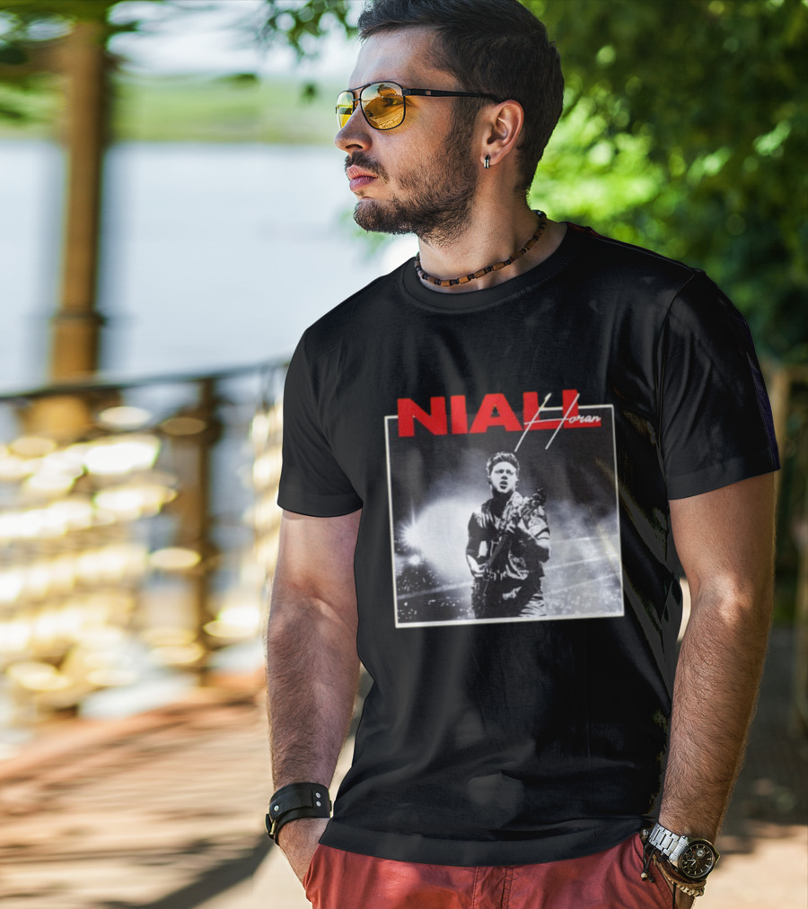 Niall Horan Black And White Concert Performance T-Shirt