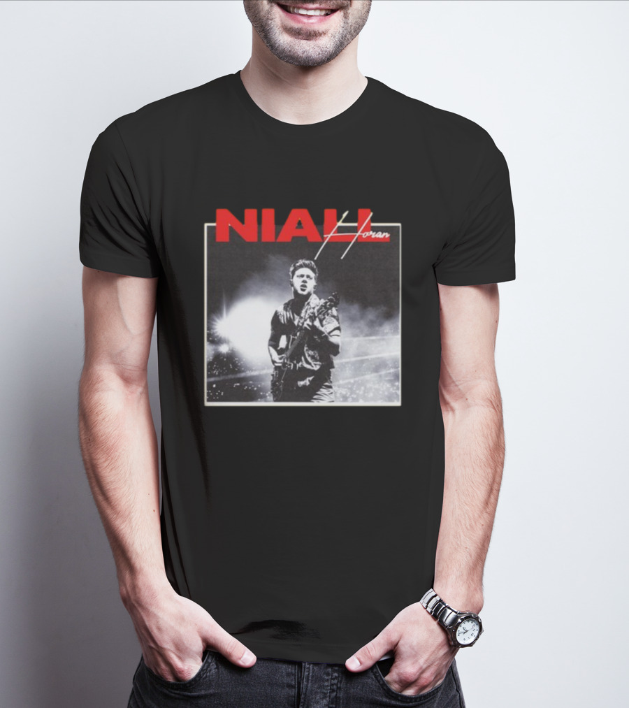 Niall Horan Black And White Concert Performance T-Shirt