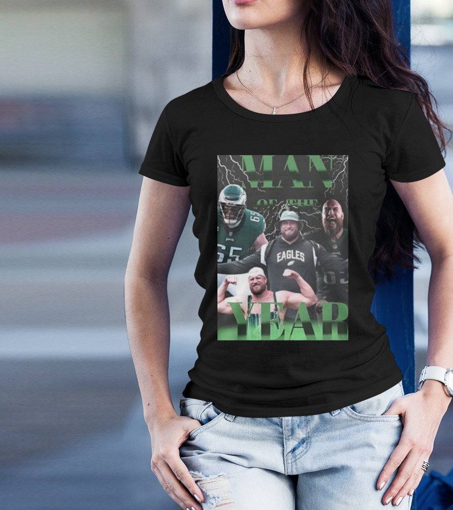 Man Of The Year Eagles Lane Johnson Player T-Shirt