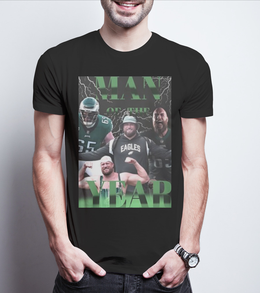 Man Of The Year Eagles Lane Johnson Player T-Shirt