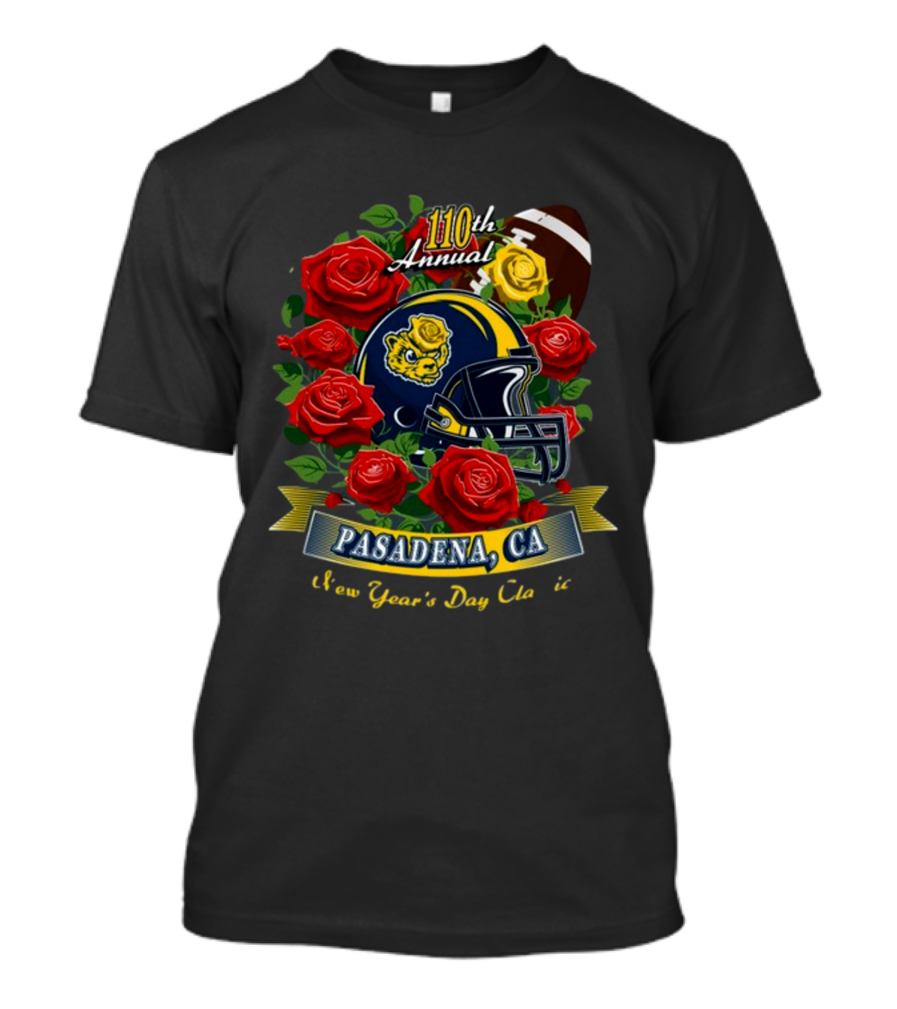 110th Annual Pasadena CA New Year's Day Football Roses T-Shirt