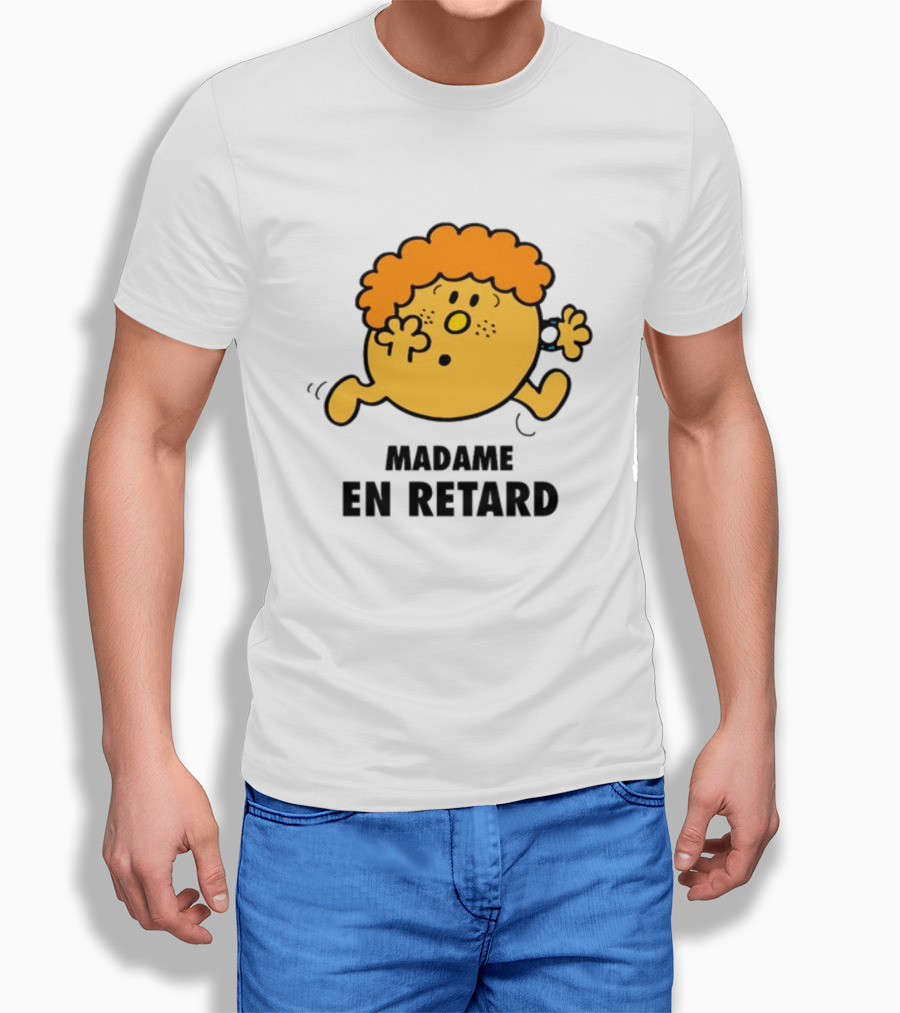 Madame En Retard Character With Orange Hair And Running Pose T-Shirt