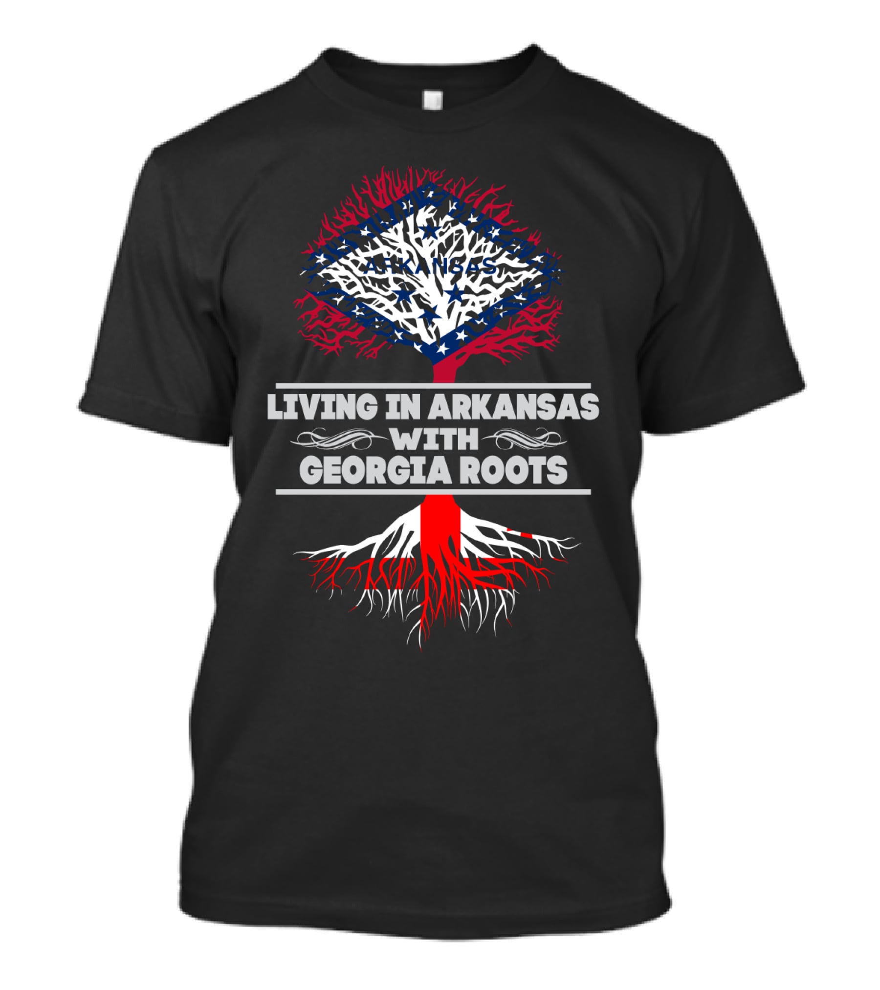 Discover Your Deep Southern Heritage: Living In Arkansas With Georgia Roots Connection T-Shirt