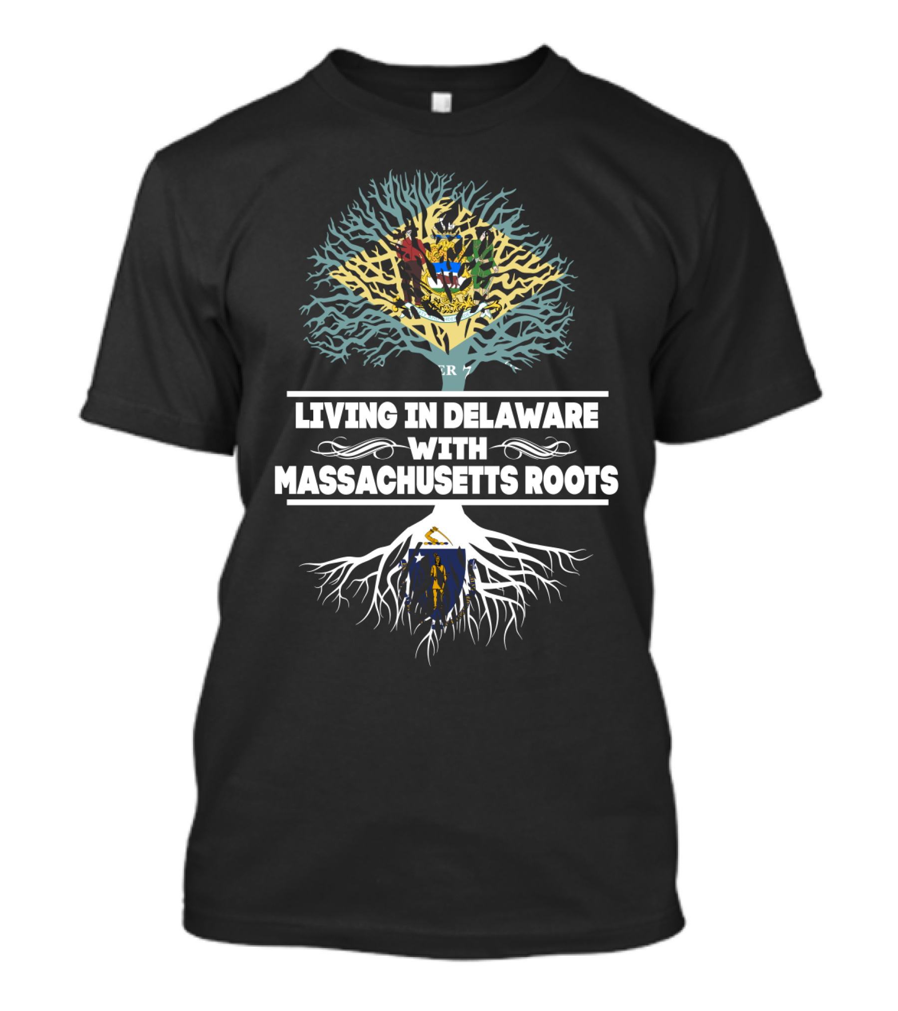 Delaware Living Embracing Strong Massachusetts Roots With State Symbols T-Shirt