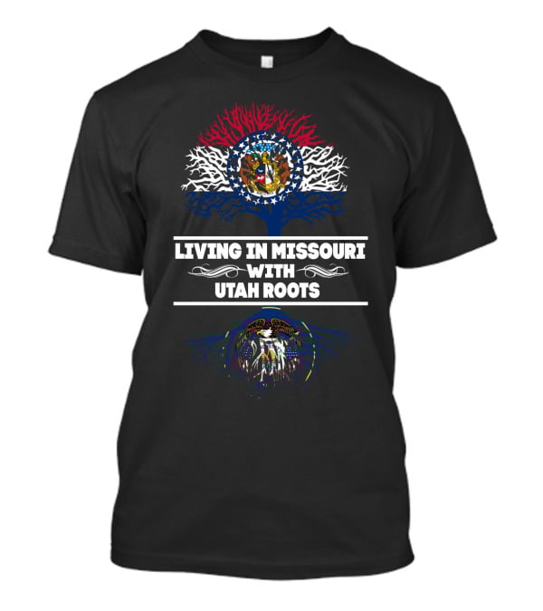 Missouri And Utah State Pride Tree Design Family Heritage Connection T-Shirt
