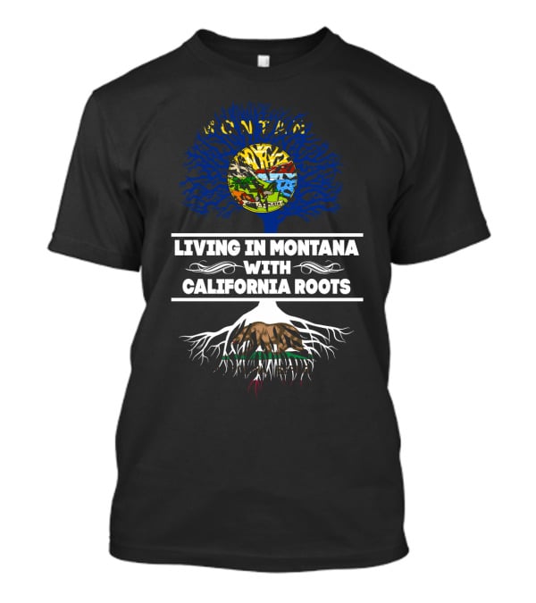 Montana Living California Roots Symbolic Tree With State Flag And Bear T-Shirt