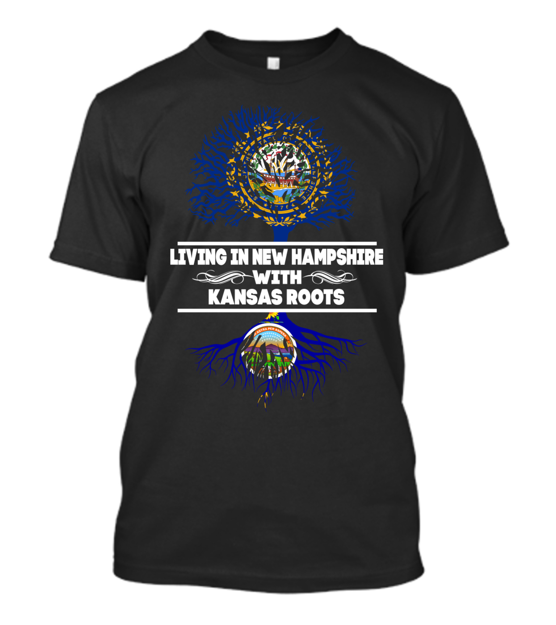 New Hampshire Living Kansas Roots Tree T-Shirt