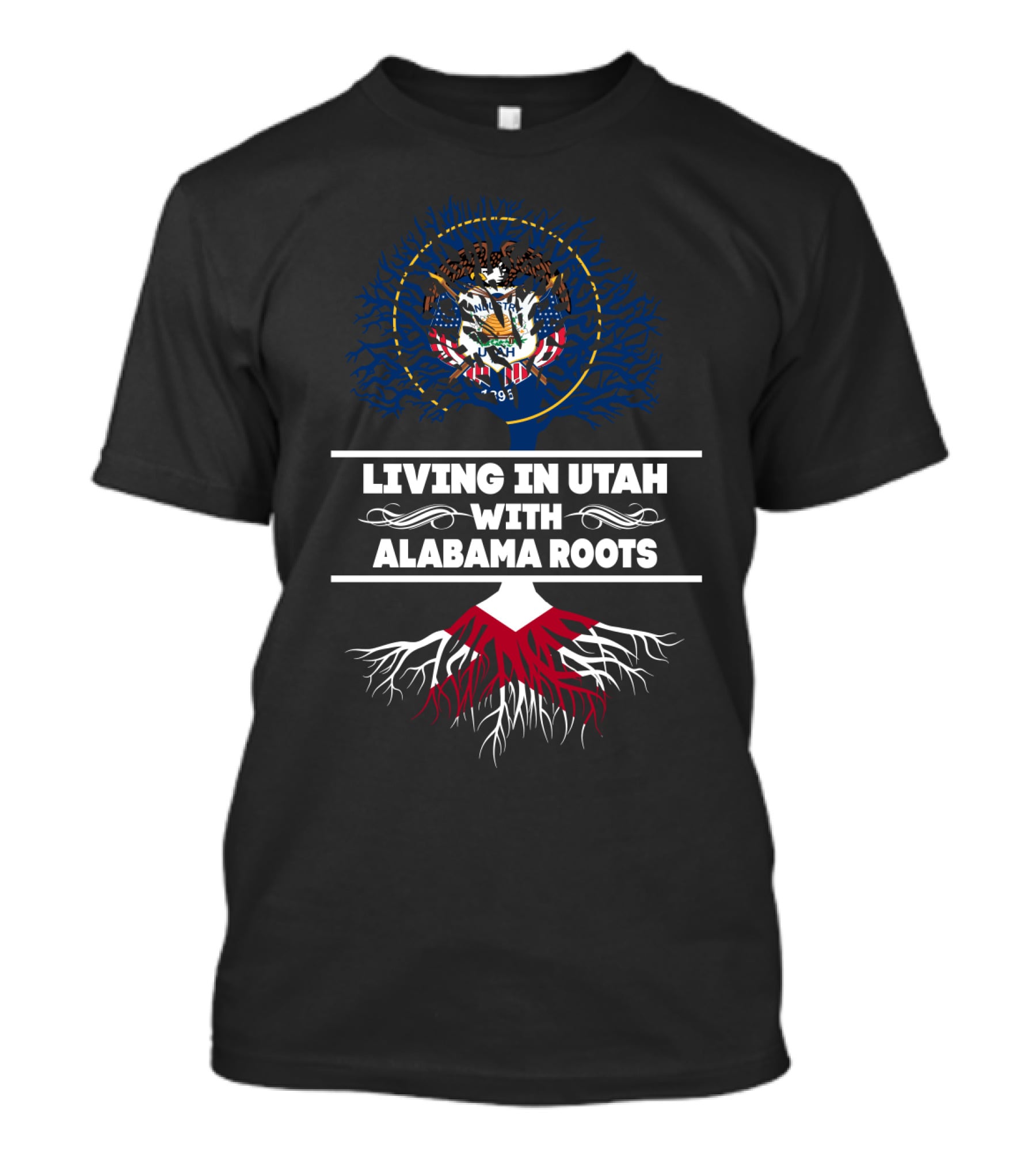 Utah Resident Proud Of Deep Alabama Heritage With State Emblem Tree T-Shirt