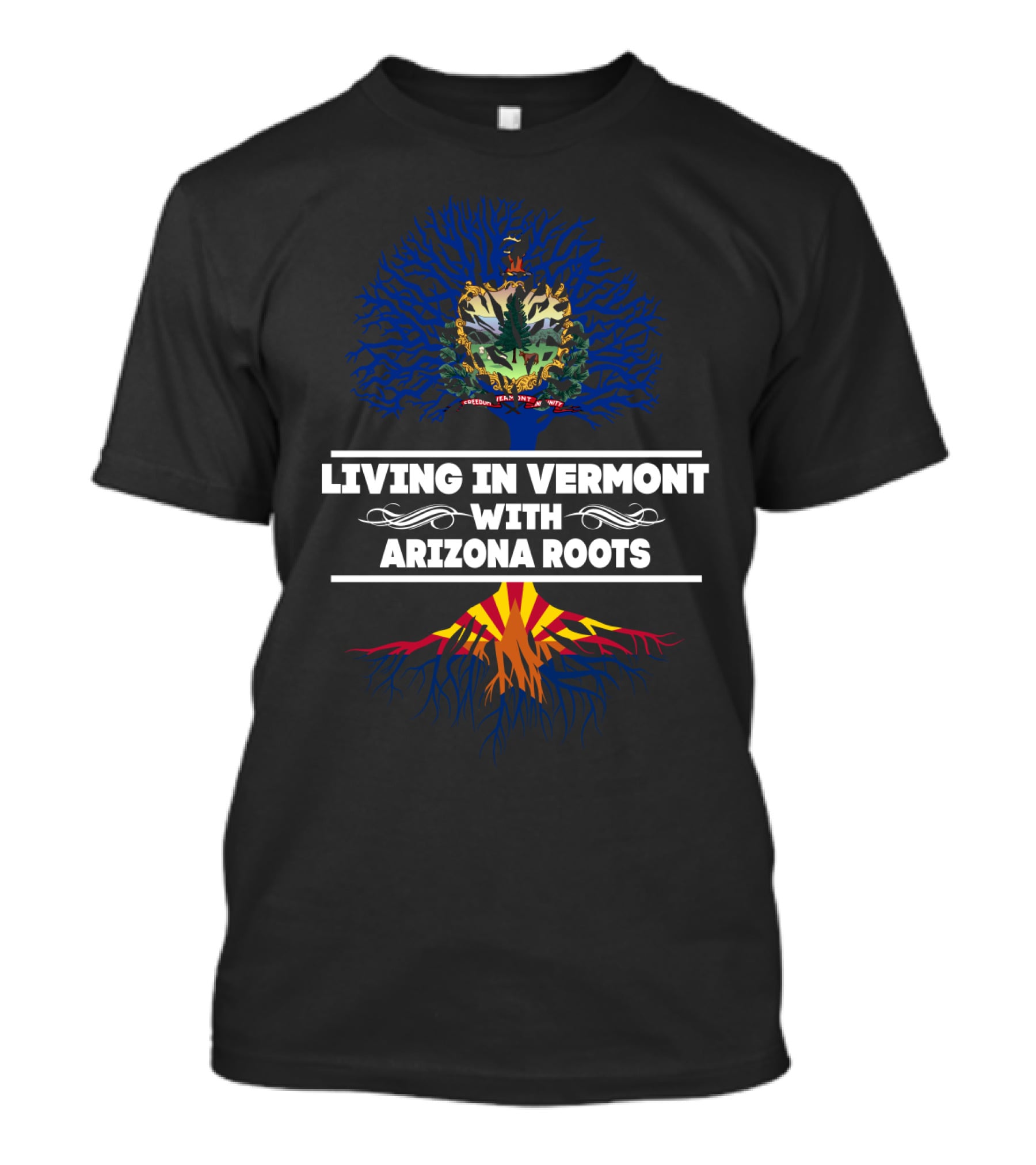 Exploring Identity: Living In Vermont With Deep Arizona Roots And State Symbols T-Shirt