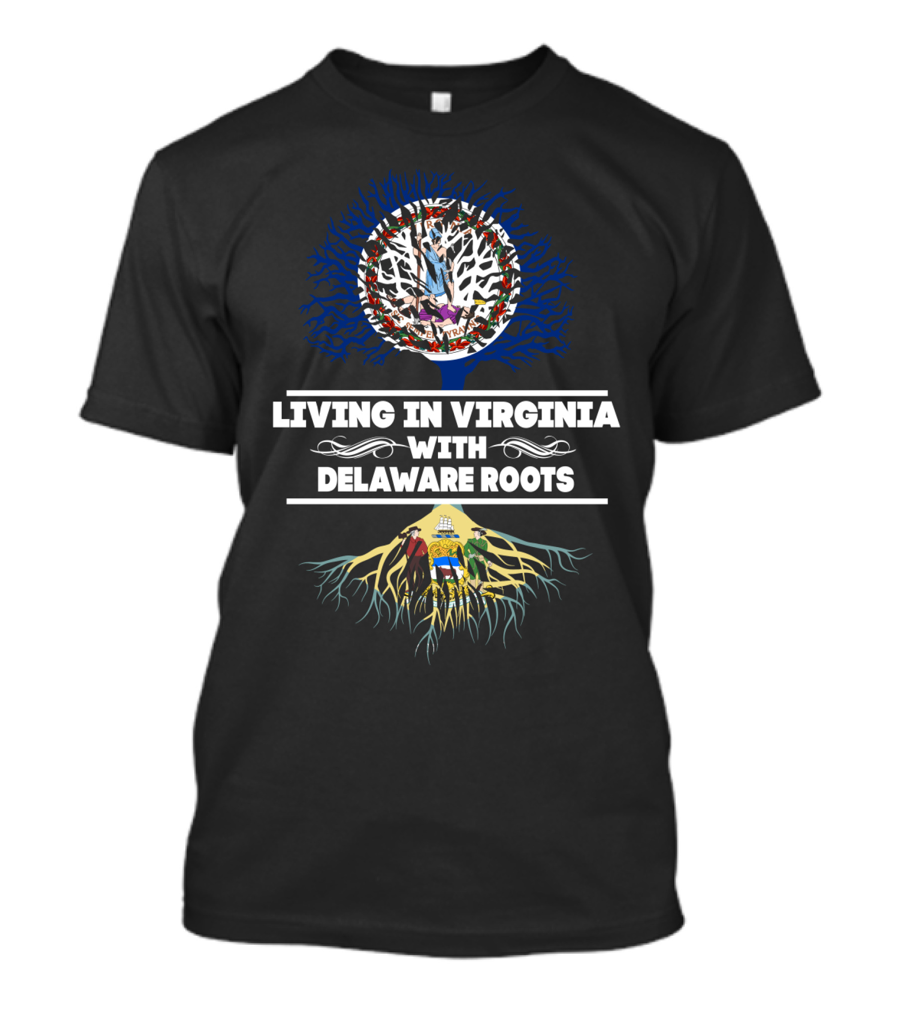 Living In Virginia Embracing Delaware Heritage Through State Symbols And Roots T-Shirt