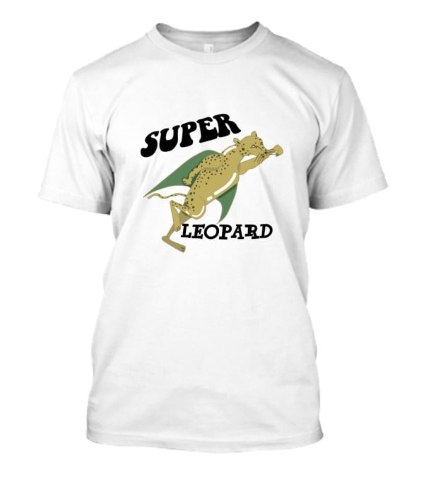 Super Leopard Flying Cape Hero Leap T-Shirt