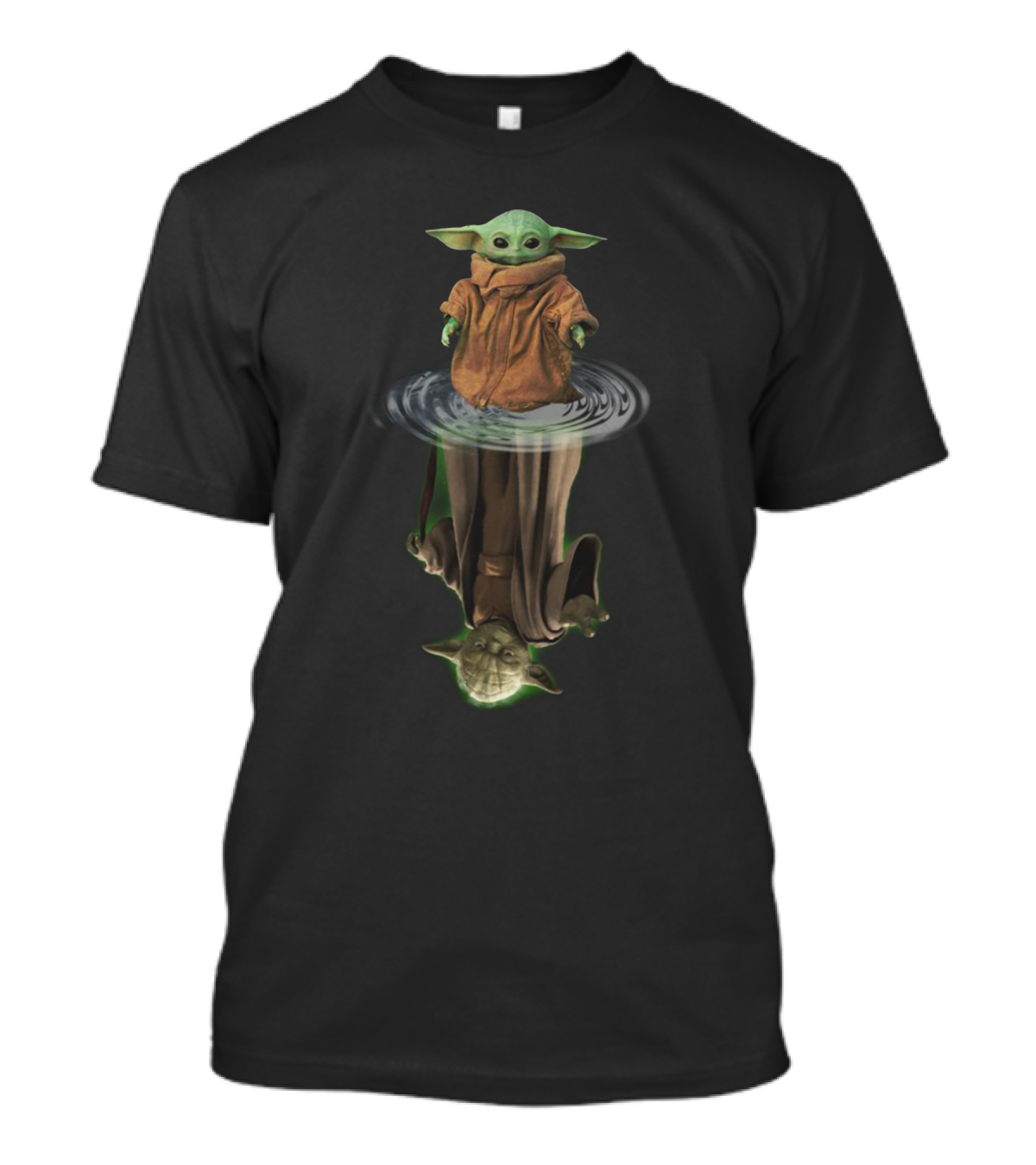 Yoda Grogu Reflection Star Wars Mandalorian T-Shirt