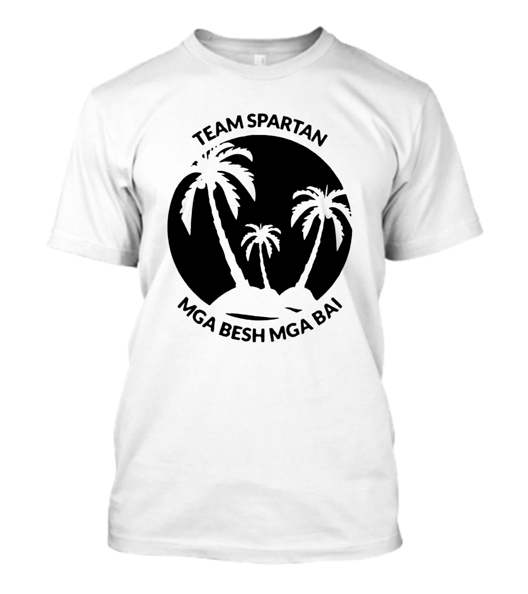 Team Spartan Mga Besh Mga Bai Tropical Palm Island T-Shirt