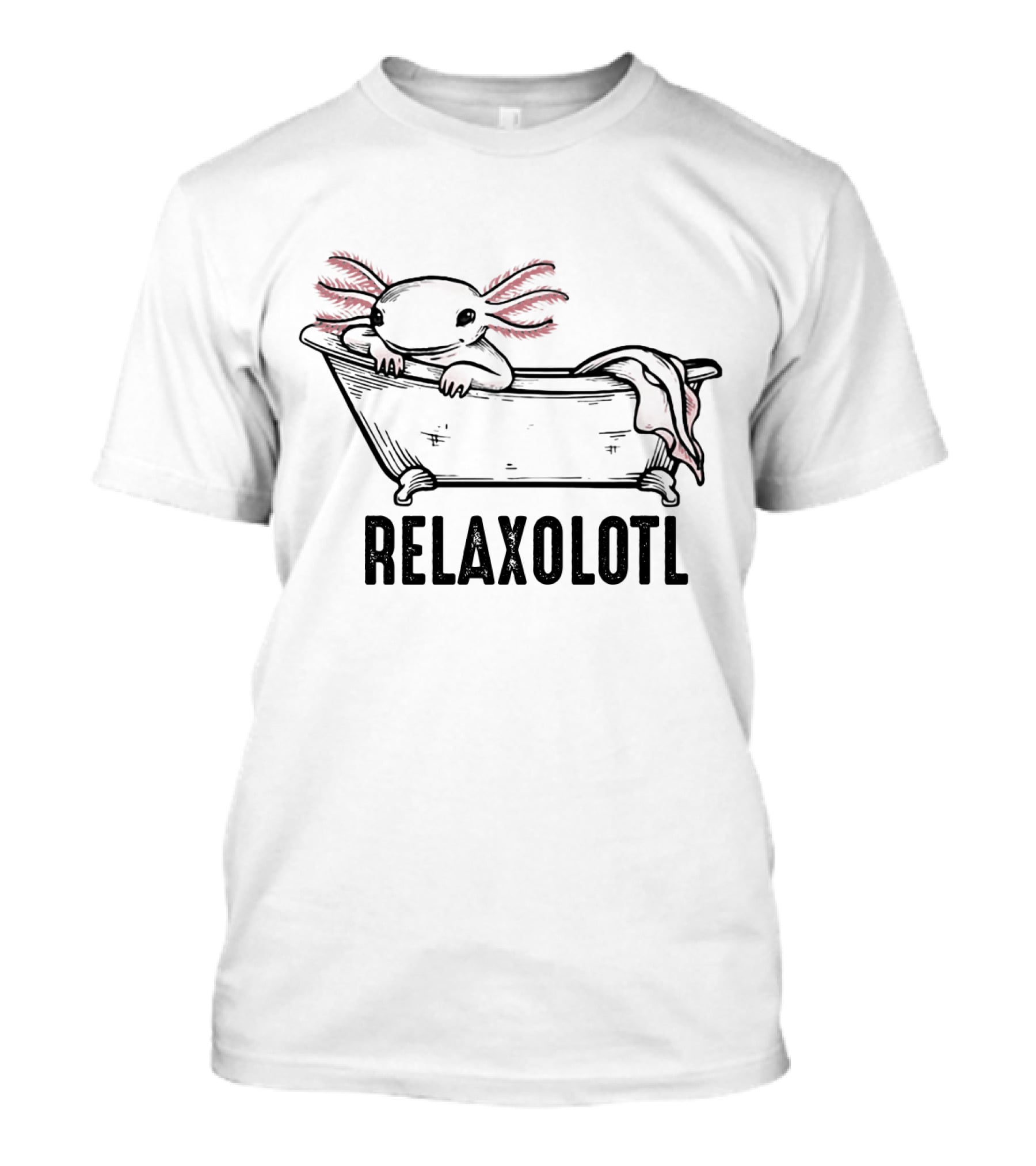 Relaxing Axolotl Bathtub Relaxolotl T-Shirt