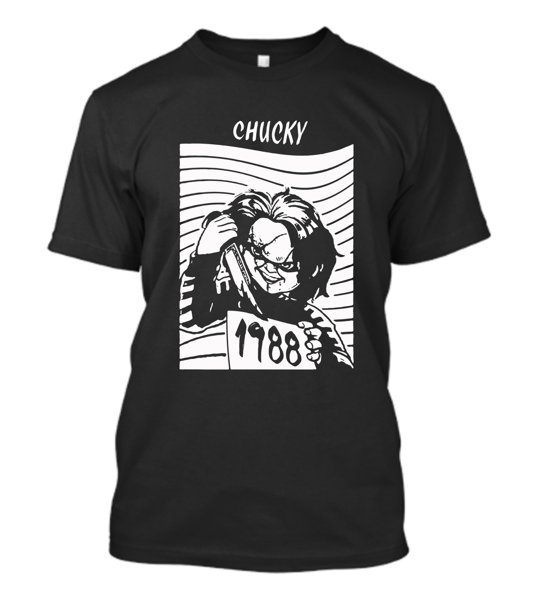 Chucky 1988 Horror Classic Movie Character With Knife T-Shirt