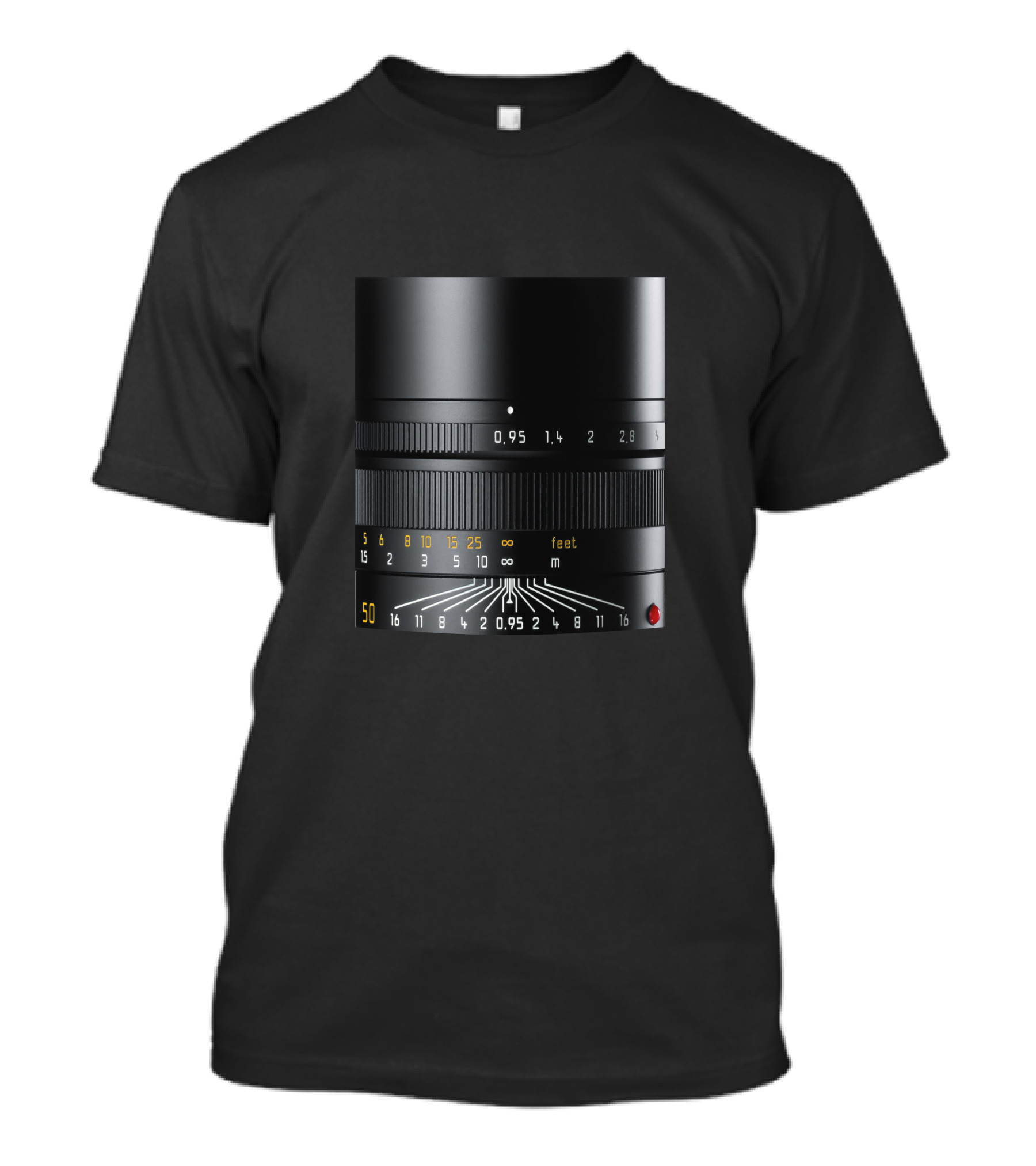 Photographer Camera Lens Detail 50mm 0.95 Aperture Measurement T-Shirt
