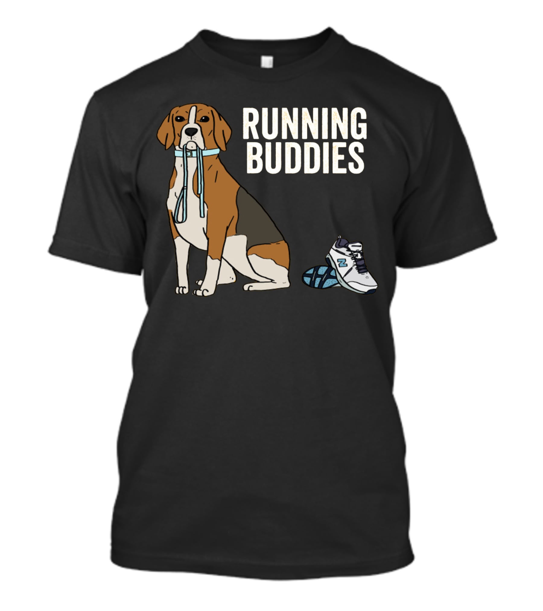 Beagle Running Buddies With Shoe And Leash T-Shirt