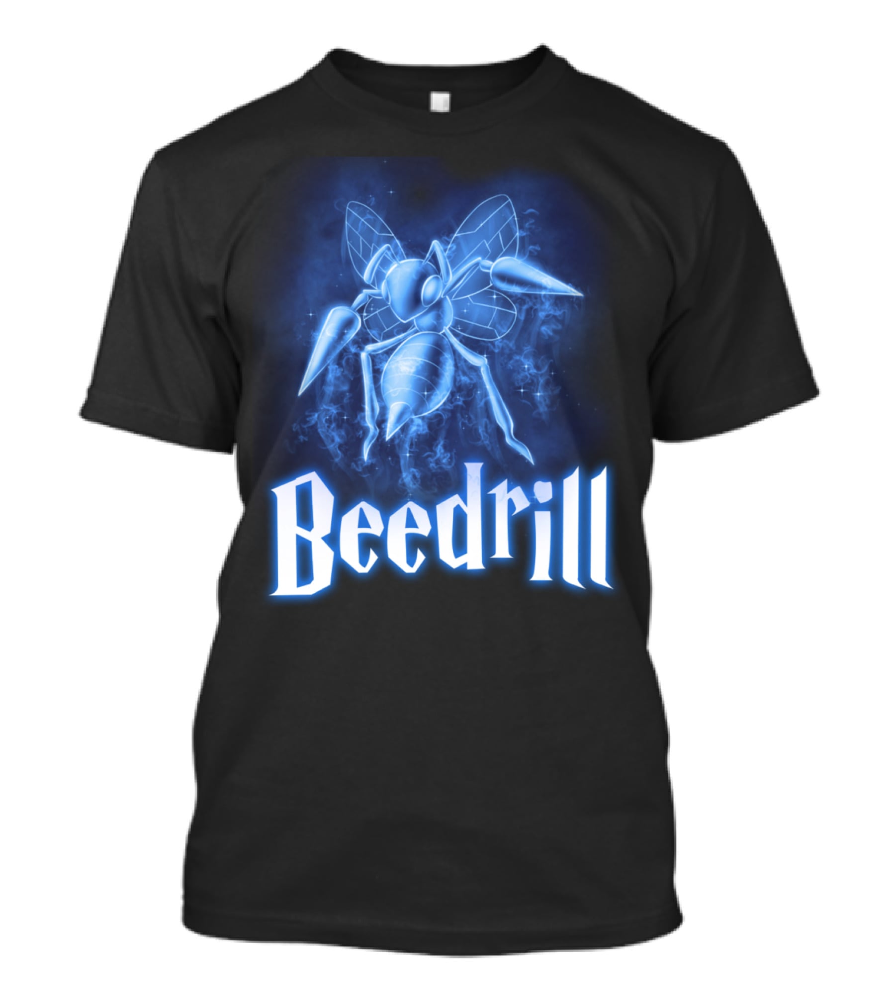 Beedrill Pokemon Patronus Glow Blue Aura T-Shirt