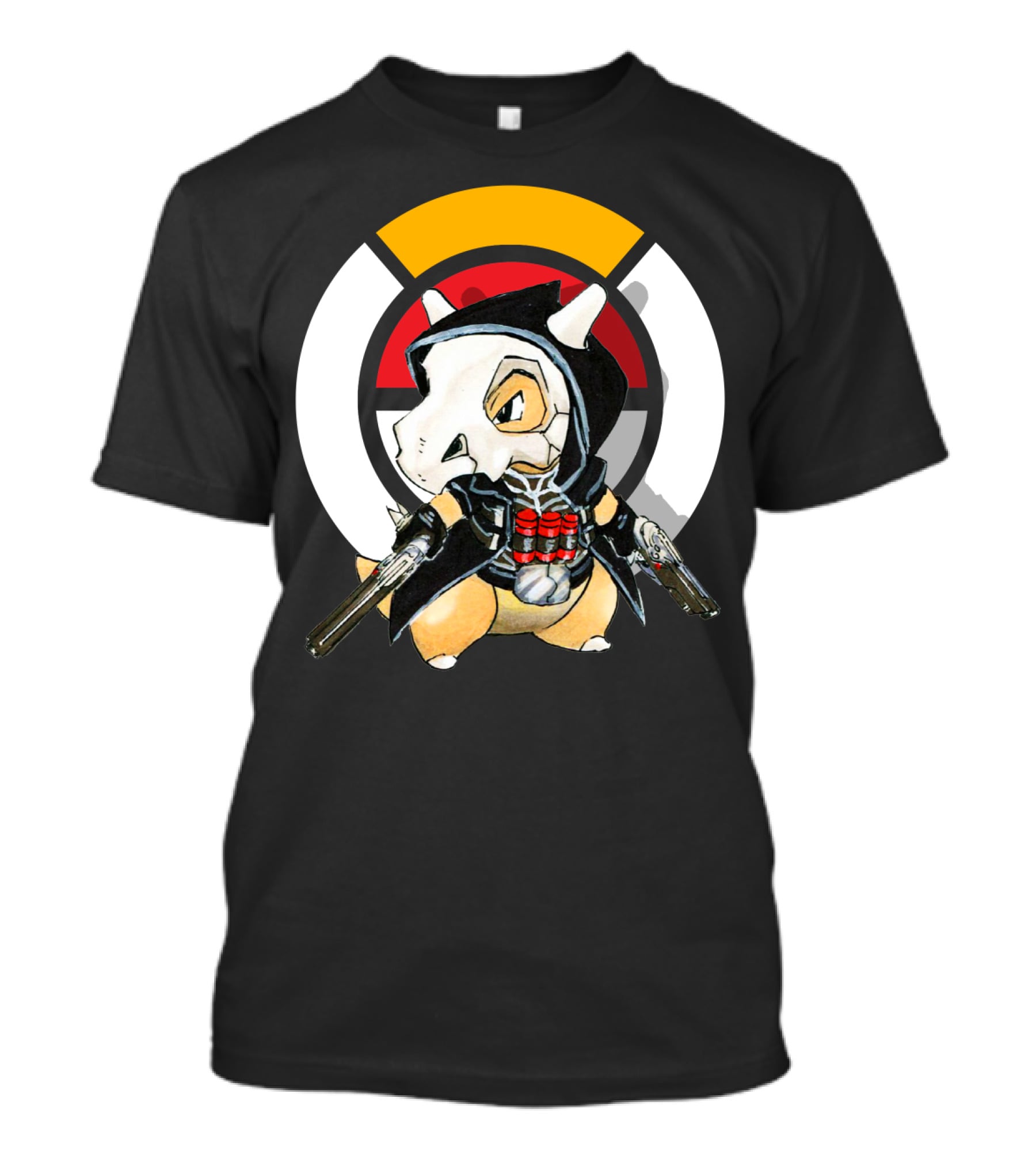 POKEMON X OVER CUBONE X REAPER HOOD DUAL GUNS T-Shirt