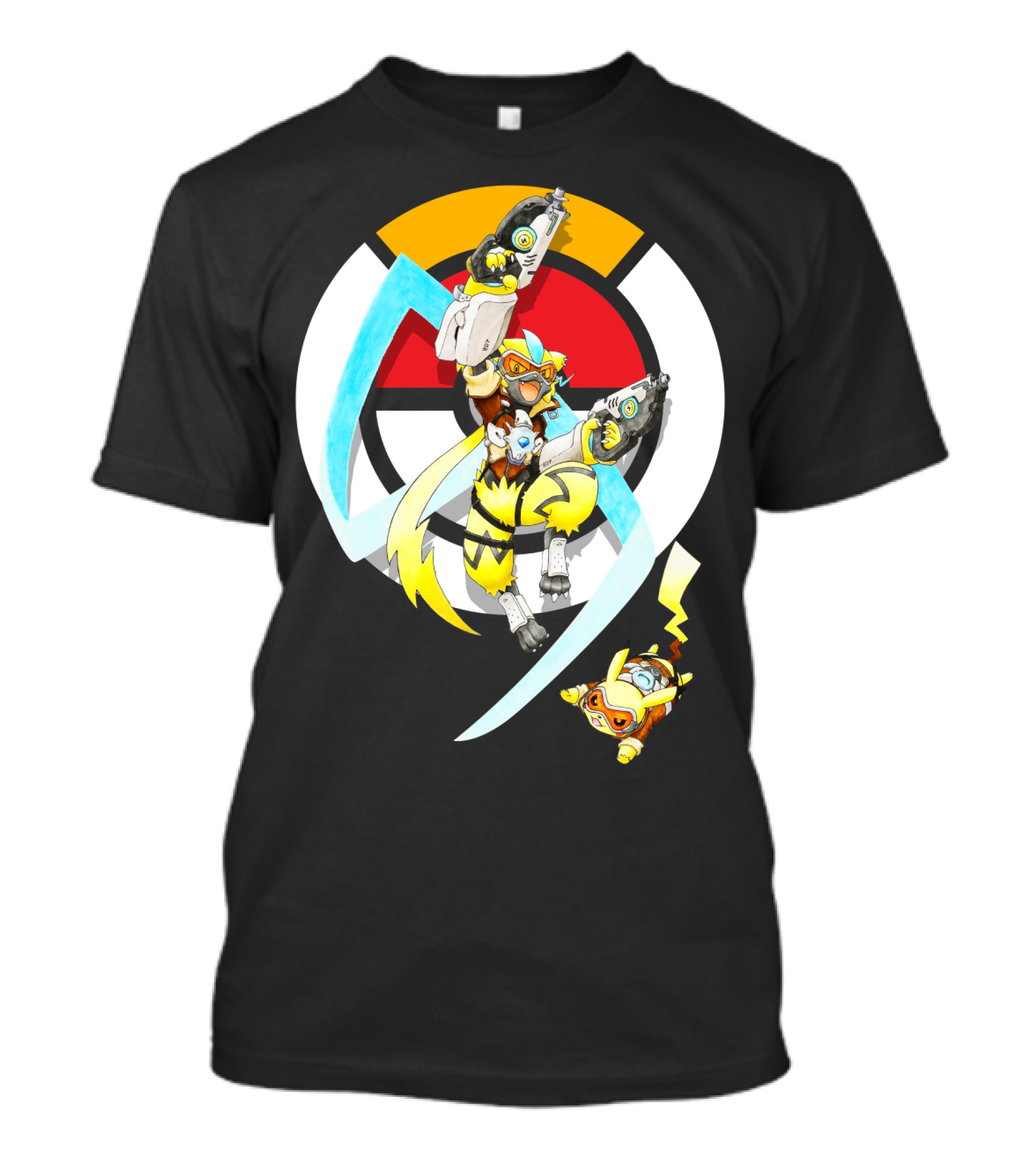 POKEMON X ZERAORA X PIKACHU OVERWATCH STYLE BATTLE T-Shirt