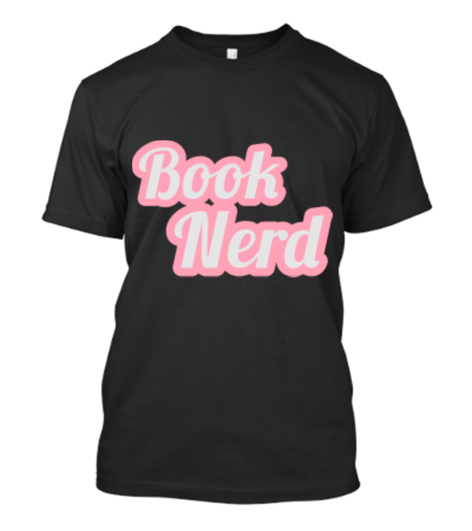 Book Nerd Back To School Style Pink Bubble Letters T-Shirt
