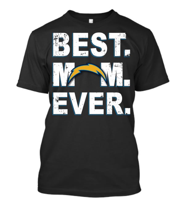 Best Mom Ever Chargers Bolt Fan T-Shirt