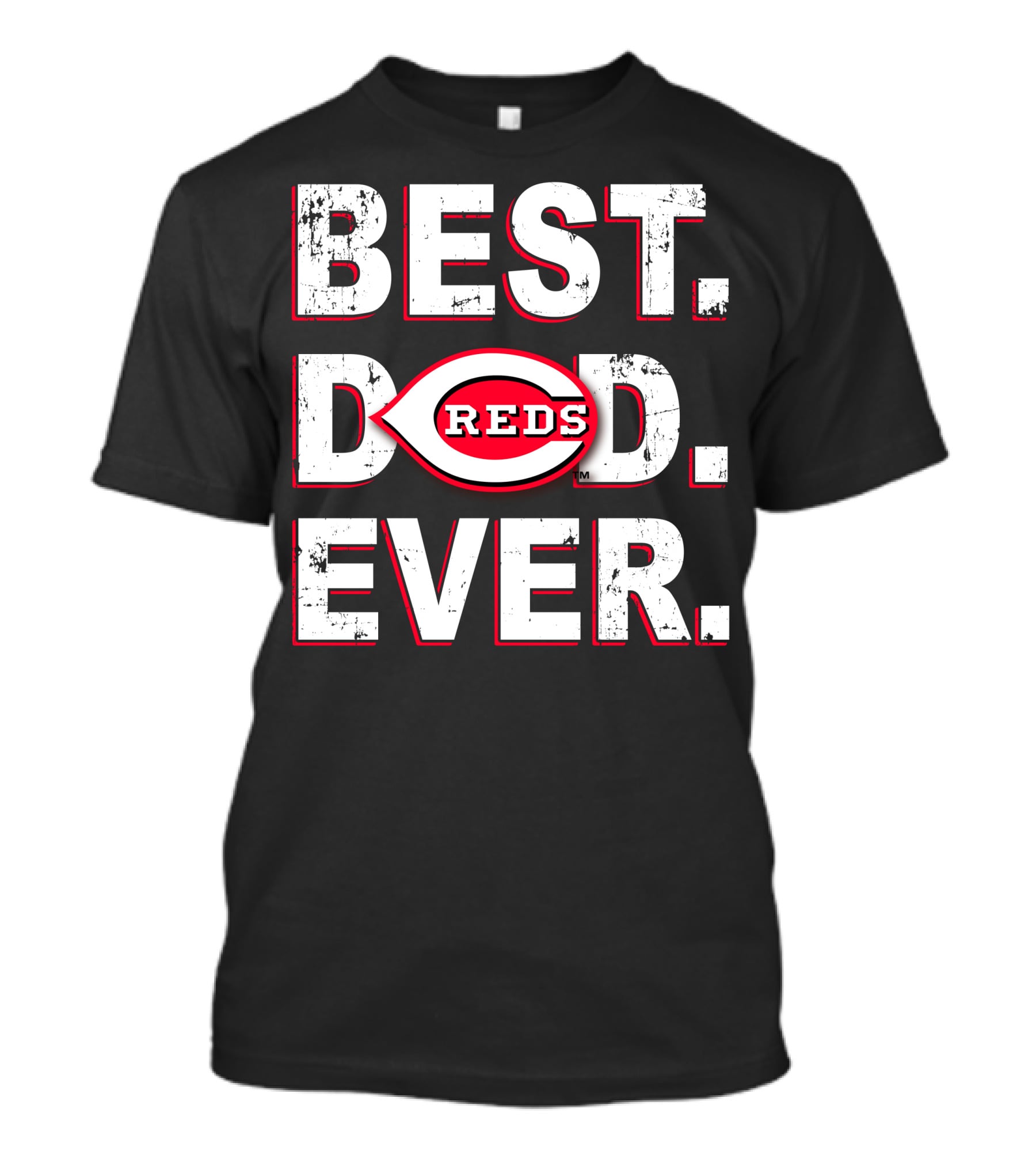 Best Dad Ever Reds Baseball T-Shirt