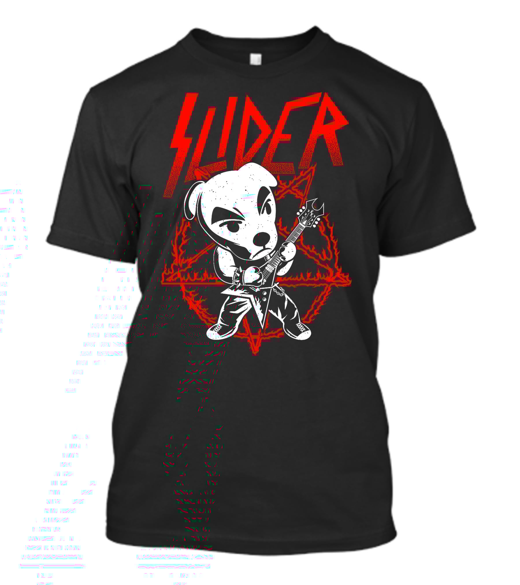 Slider Heavy Metal Animal Crossing Character T-Shirt