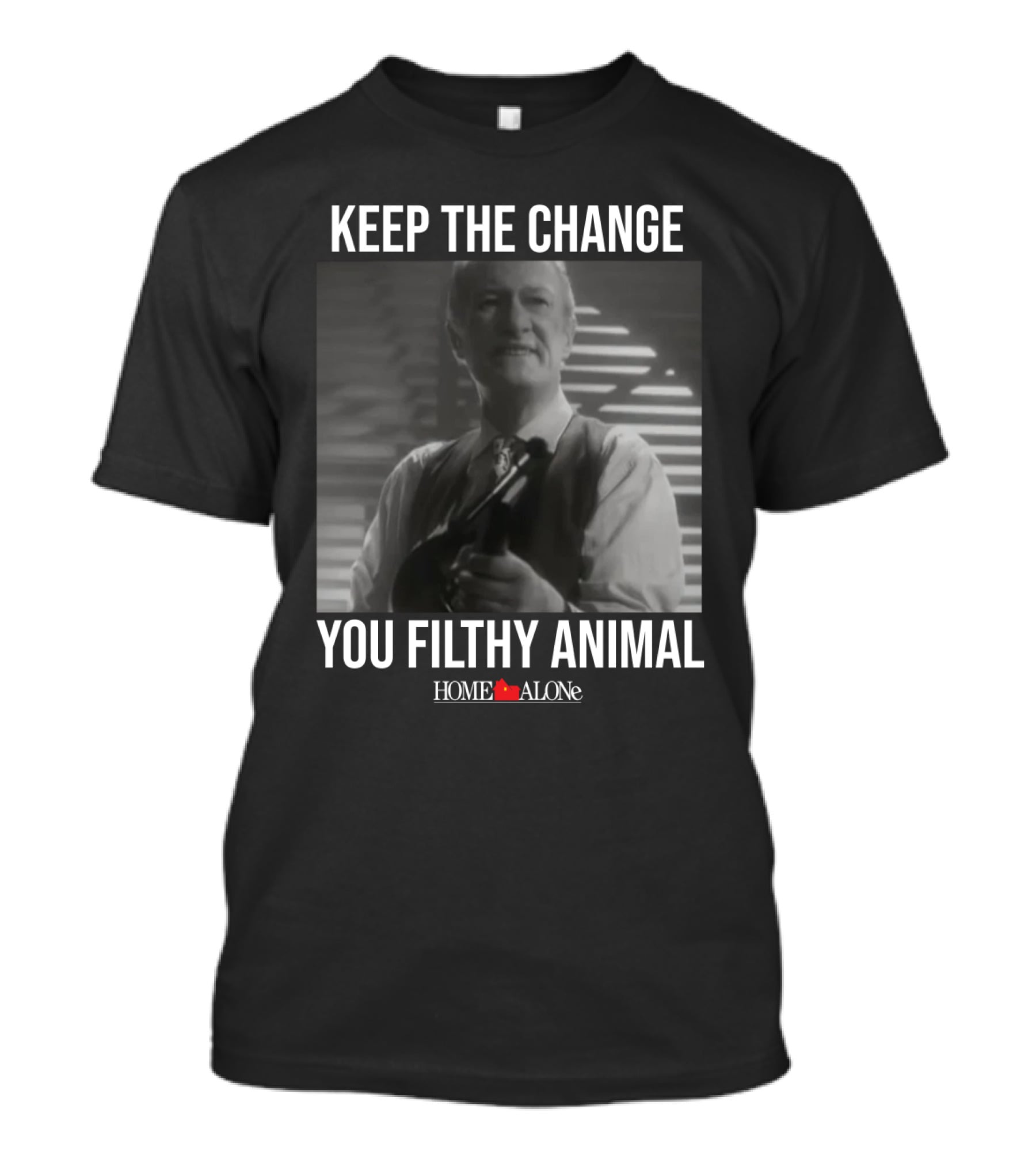 Keep The Change You Filthy Animal Home Alone Retro Movie Scene T-Shirt