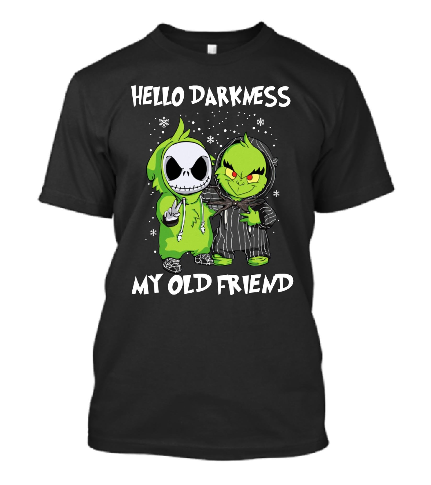 Hello Darkness My Old Friend Baby Jack And Grinch T-Shirt