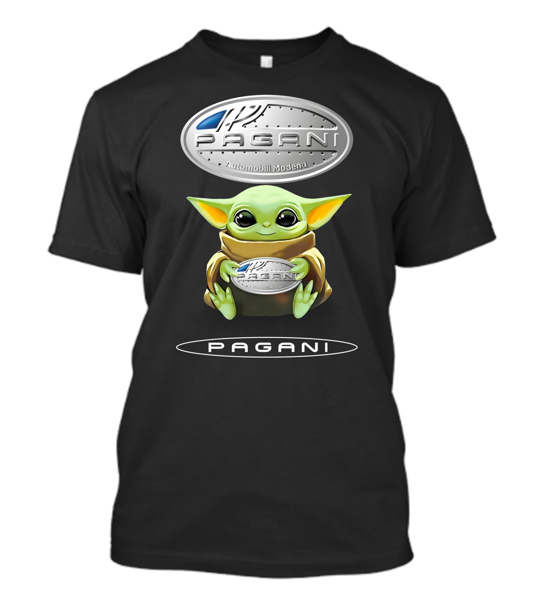 Baby Yoda Holding Pagani Automobili Modena T-Shirt
