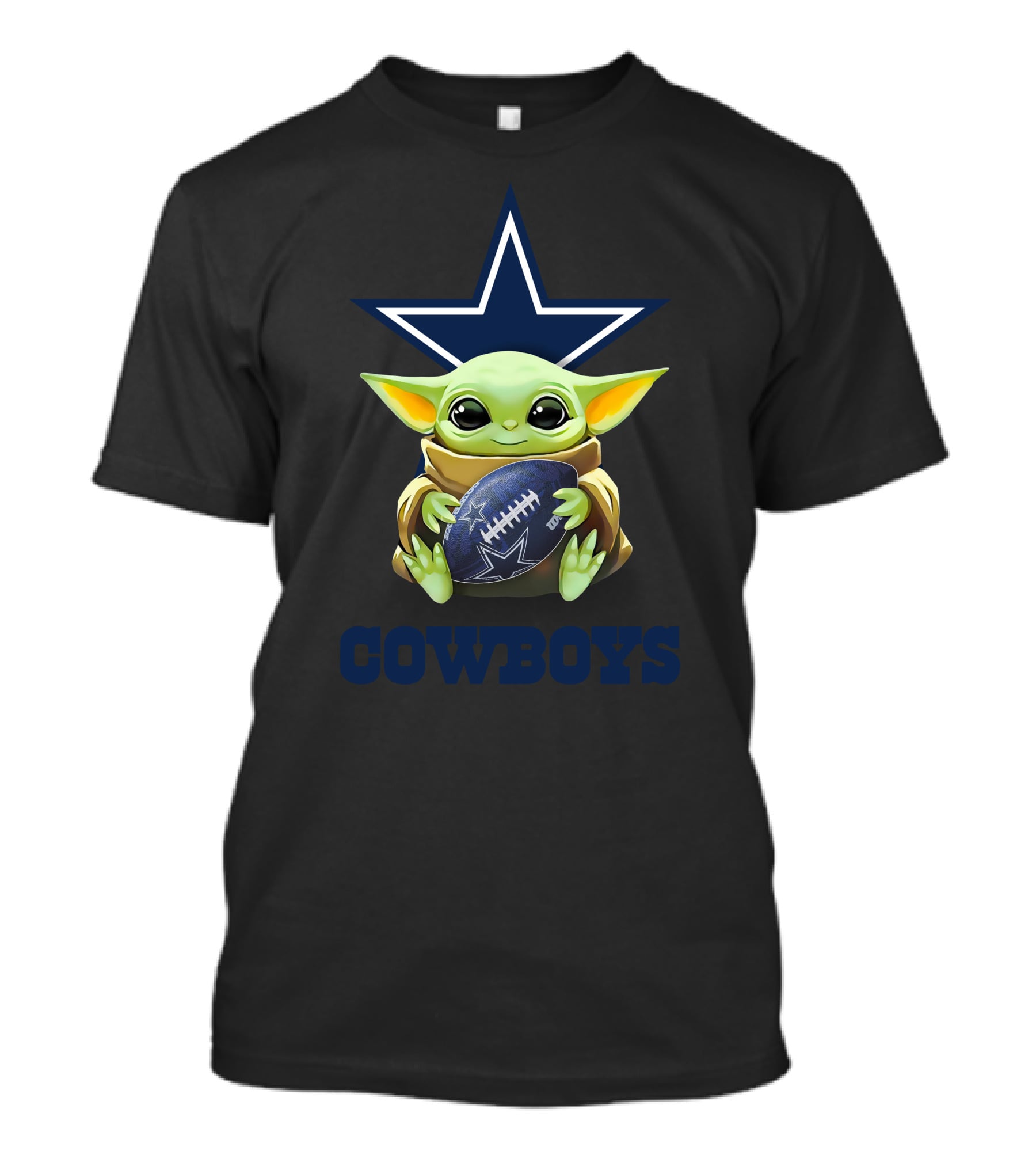 Star Wars Baby Yoda Dallas Cowboys Football Fan T-Shirt