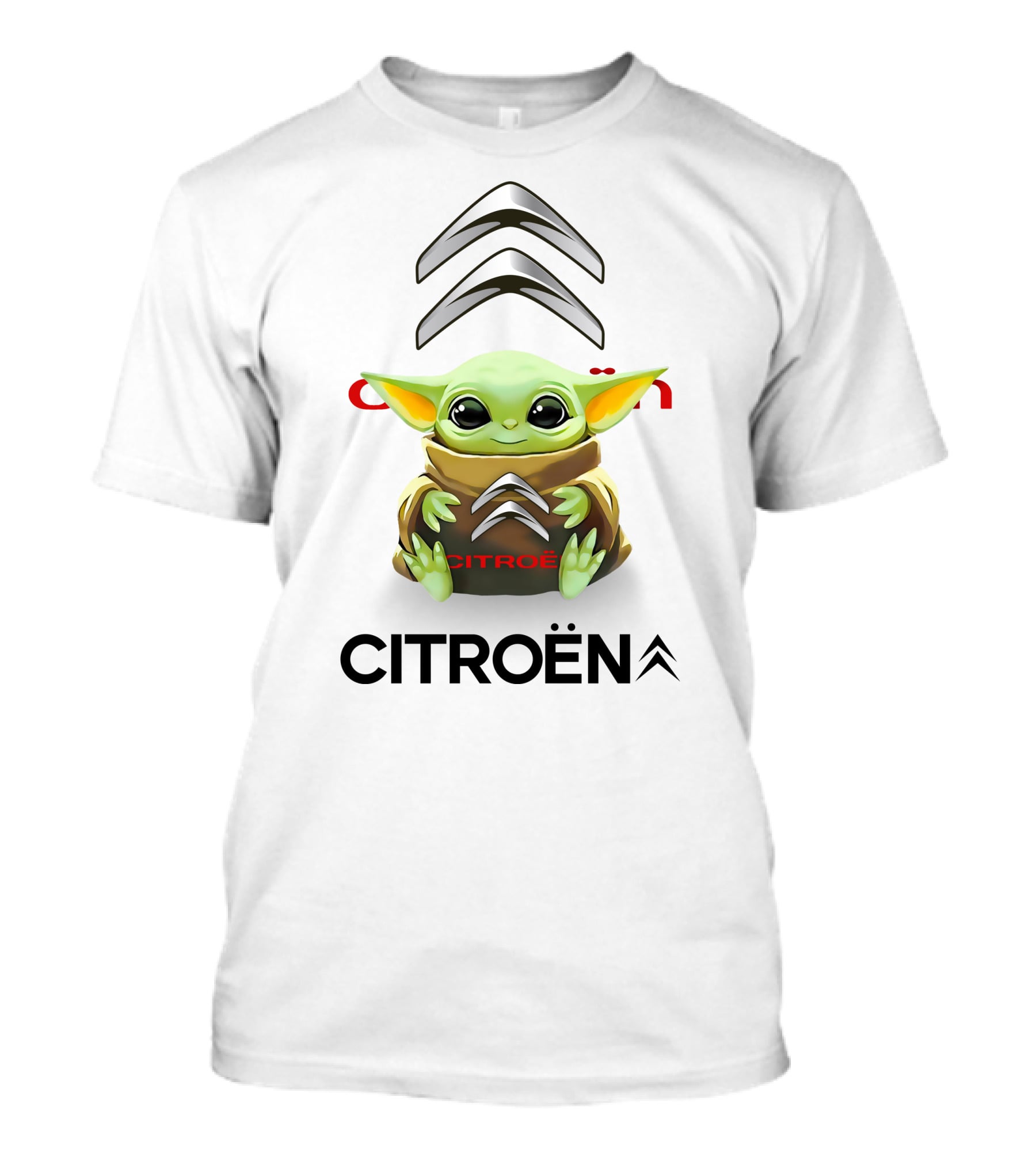 Baby Yoda Hugging Citroën Chevron T-Shirt
