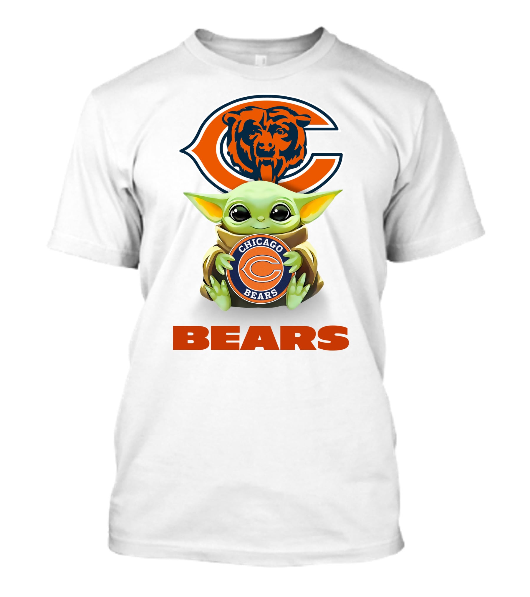 Star Wars Baby Yoda Hug Chicago Bears Bears T-Shirt