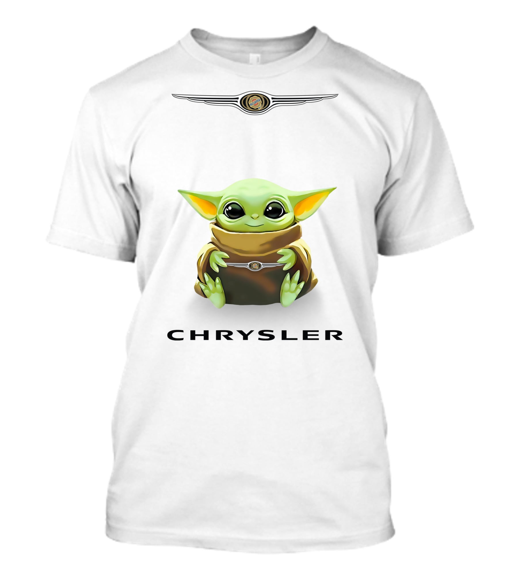 Baby Yoda With Chrysler Logo Star Wars T-Shirt