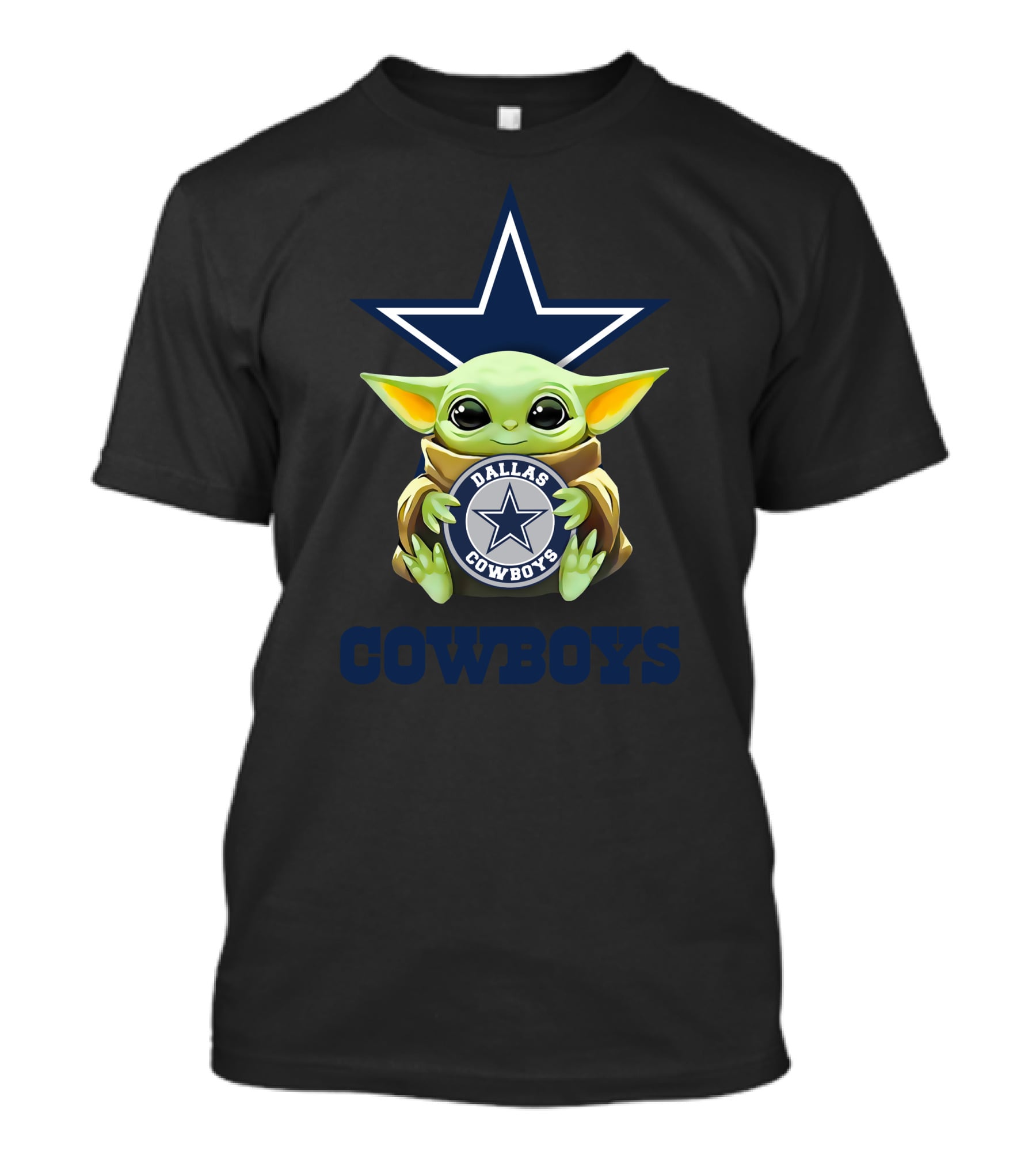Grogu Hug Dallas Cowboys Star Emblem T-Shirt
