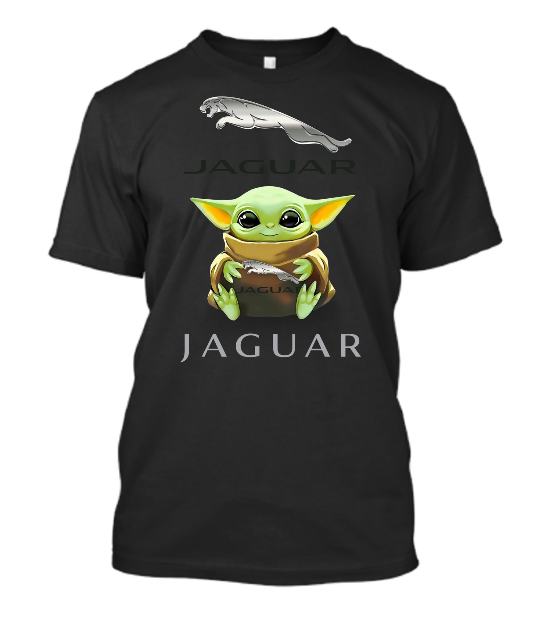 Grogu Hug Jaguar Logo Fusion T-Shirt