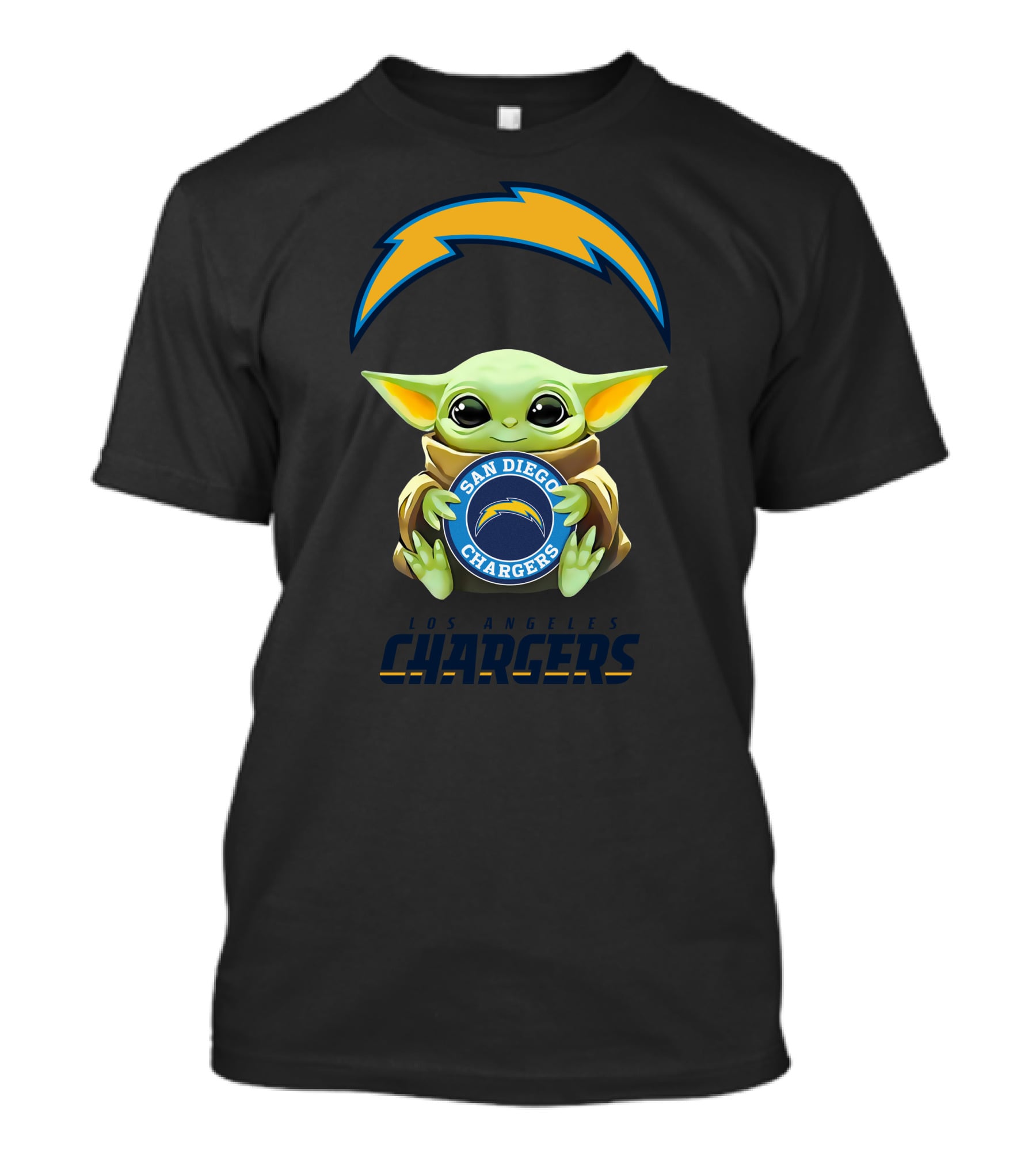 Grogu Hug Los Angeles Chargers San Diego Chargers T-Shirt