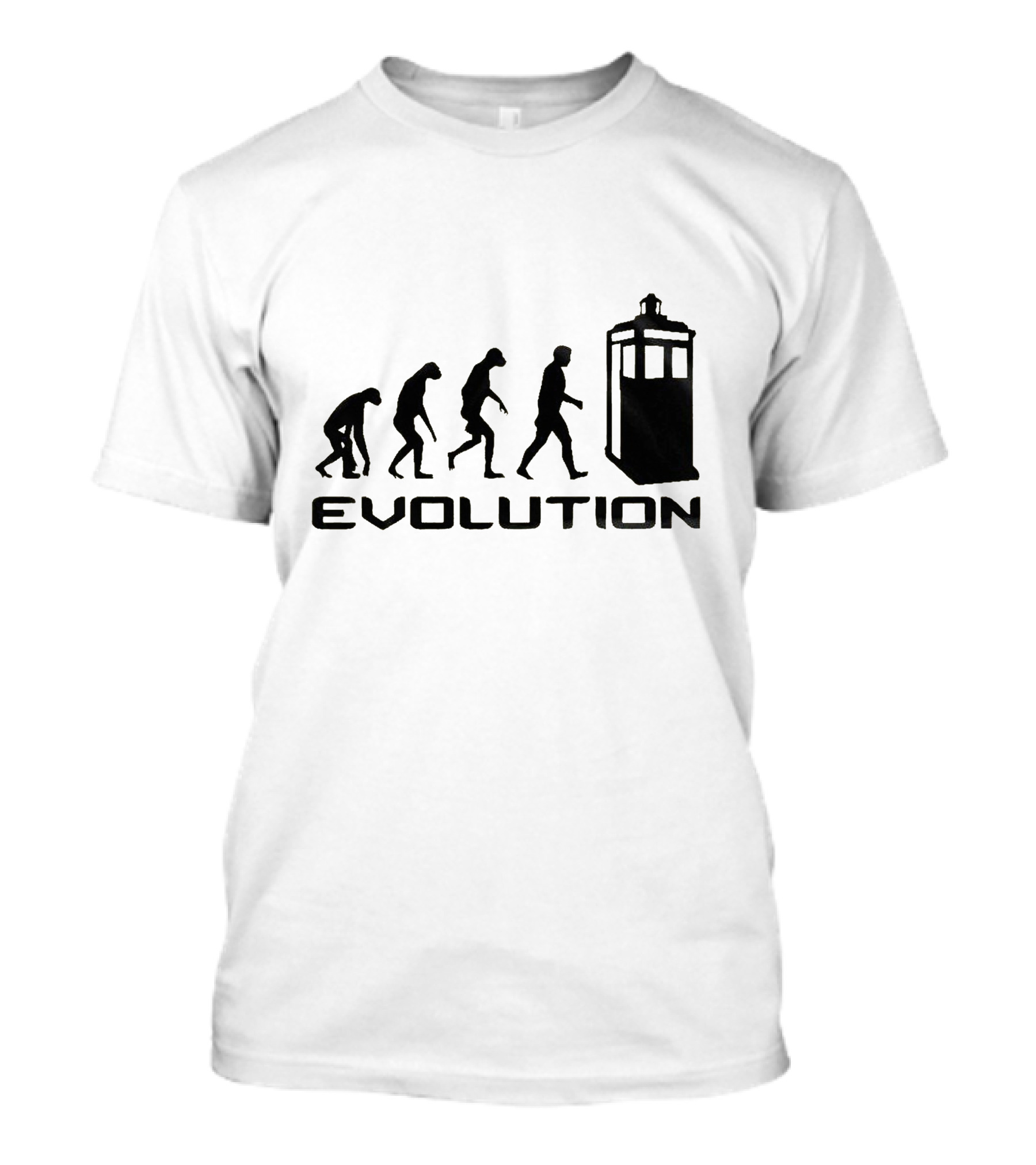 Whovians Evolution TARDIS Silhouette Transformation T-Shirt