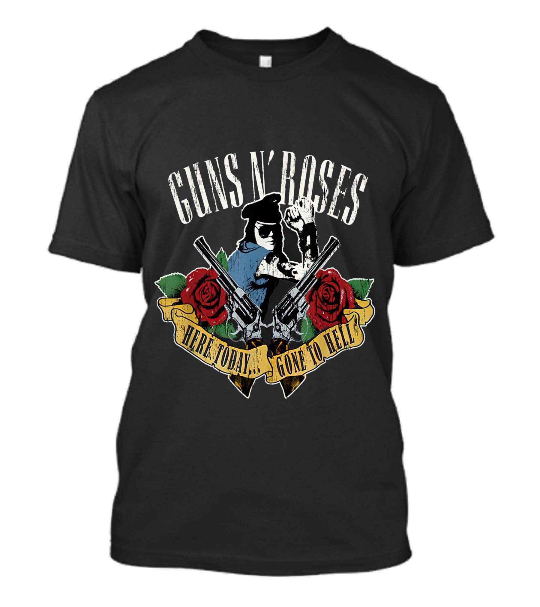 Guns N' Roses Here Today. Gone To Hell With Roses And Guns Vintage T-Shirt