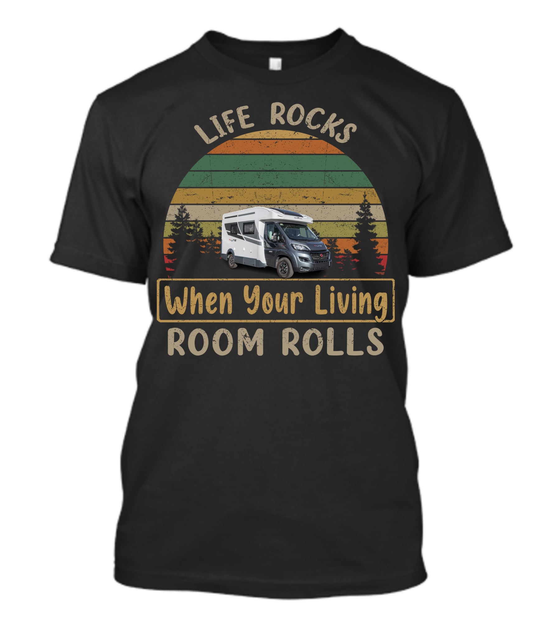 LIFE ROCKS When Your Living ROOM ROLLS Roller TeamLine 590 T-Shirt