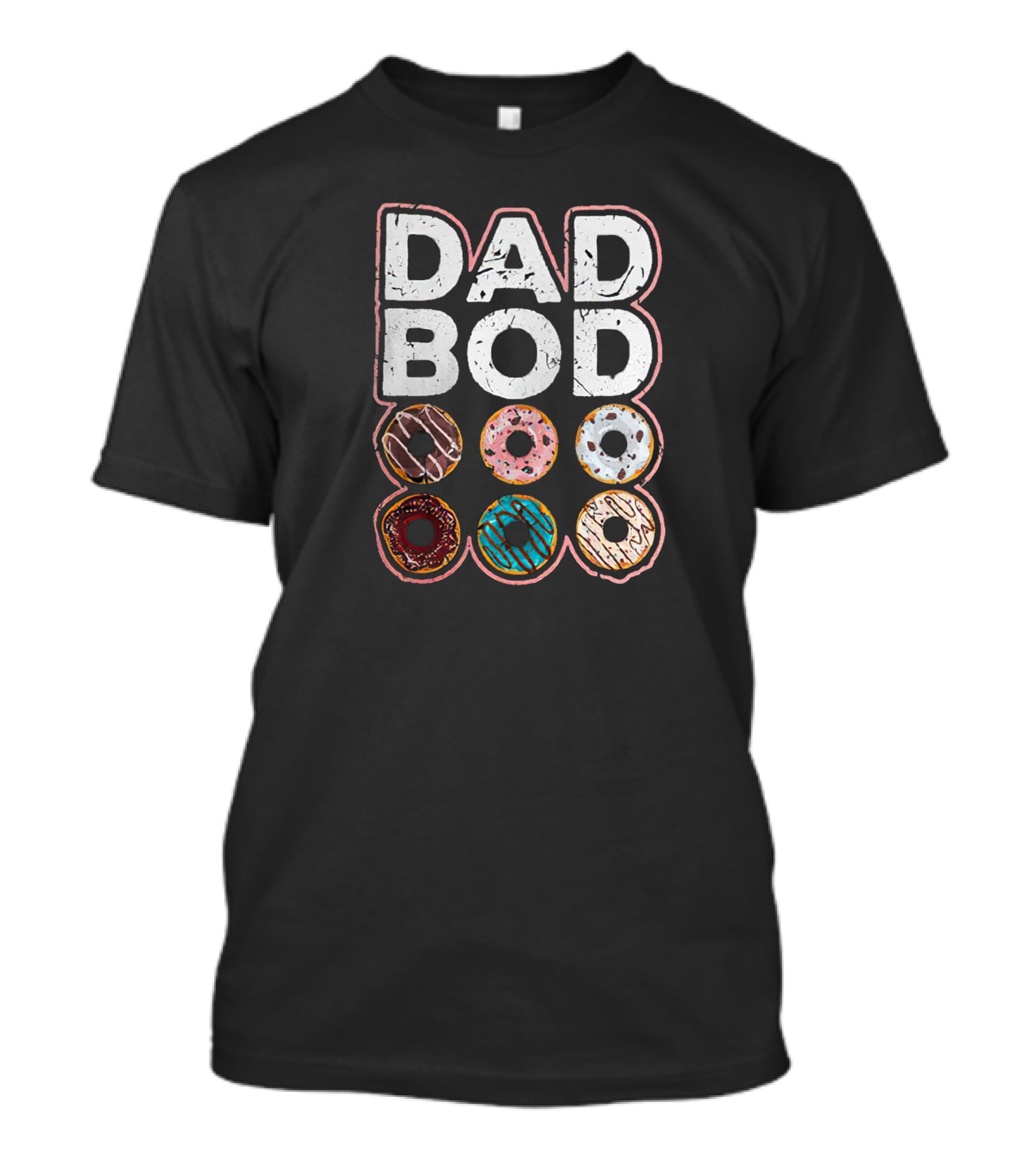 Dad Bod Funny Six Pack Donuts T-Shirt