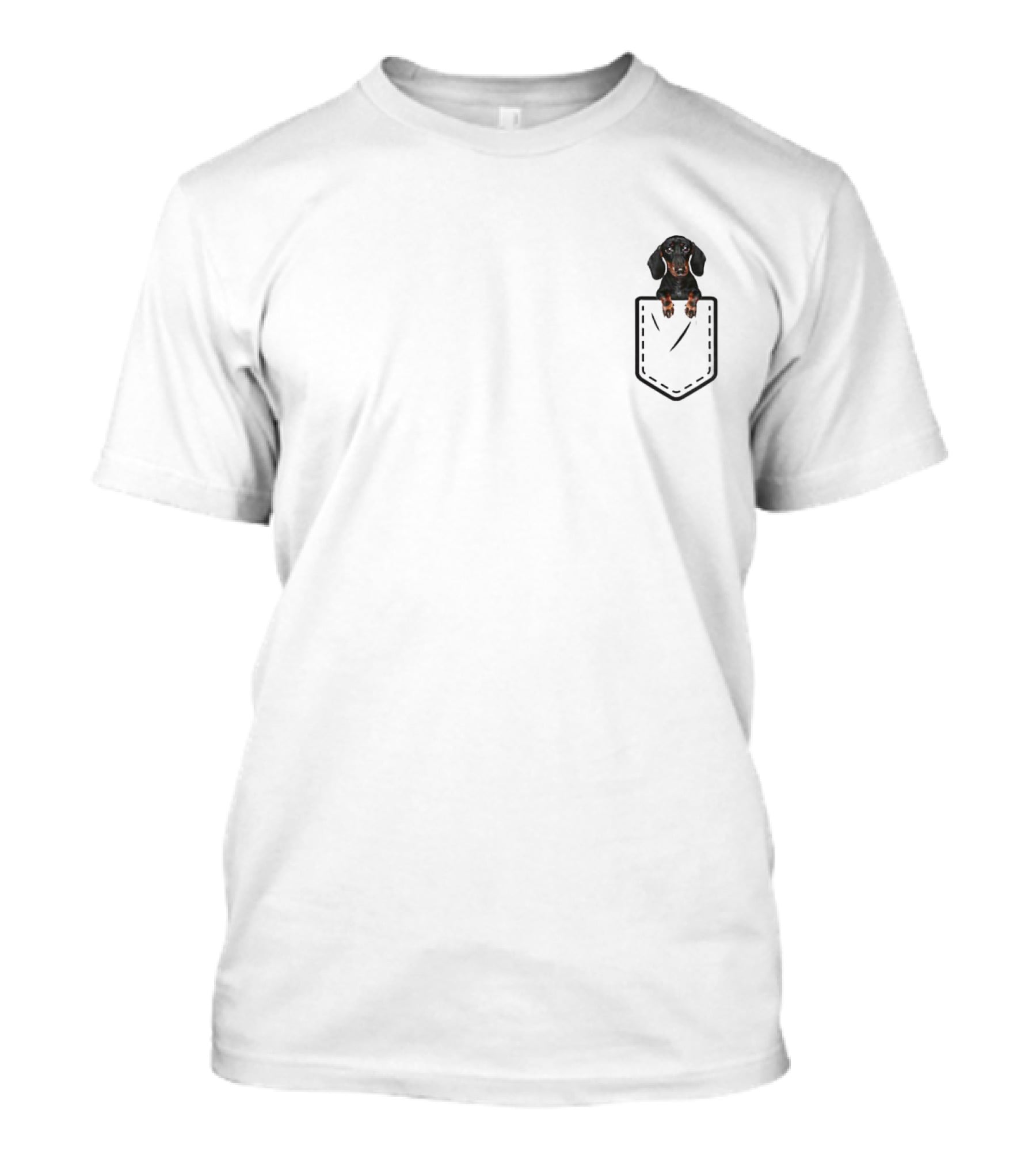 Pocket-Sized Funny Cute Dachshund Doxie Wiener Dog Adorable Companion T-Shirt