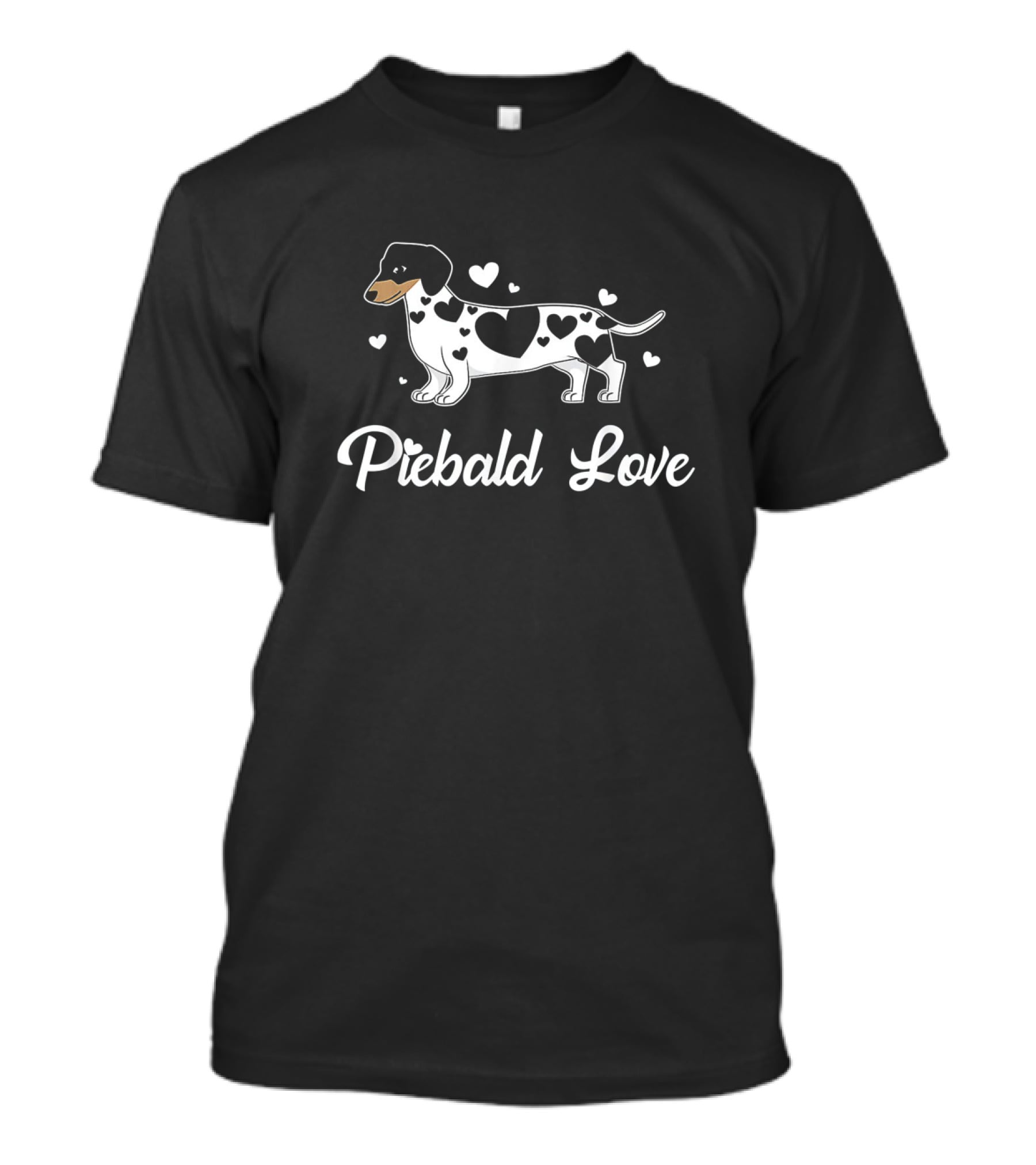 Piebald Love Wiener Dog Heart Design For Puppy Lovers T-Shirt