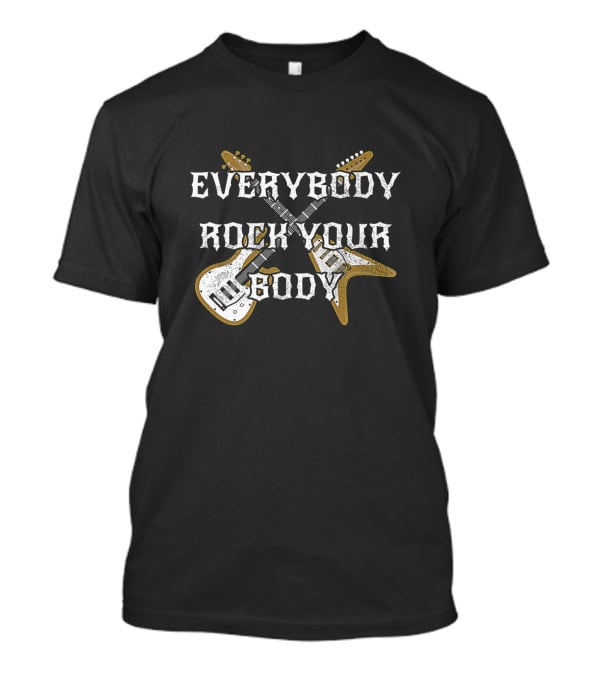 Everybody Rock Your Body Backstreet-inspired Crossed Guitars T-Shirt