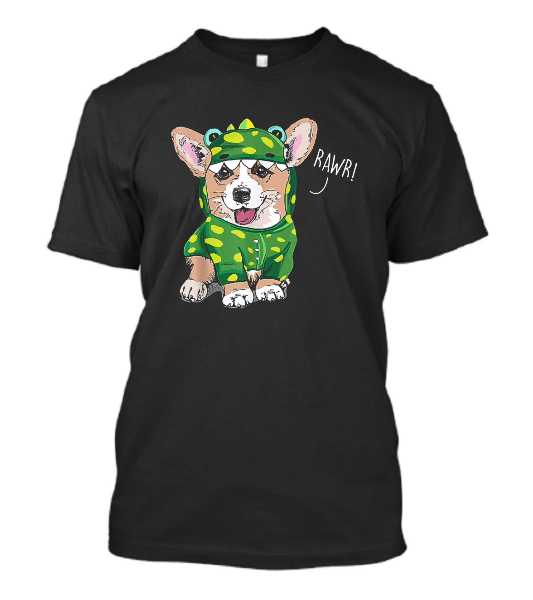 Rawr Welsh Corgi Dressed As Dinosaur Costume Rex T-Shirt