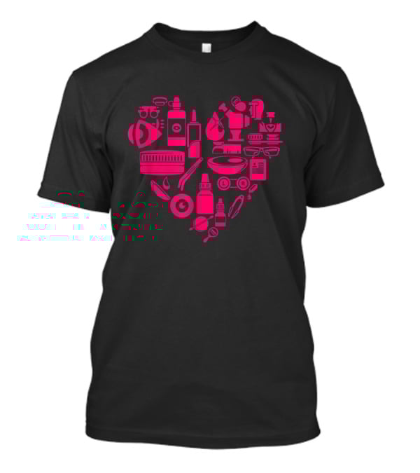 Heart Shaped Optometry Tools For Passionate Optometrists T-Shirt