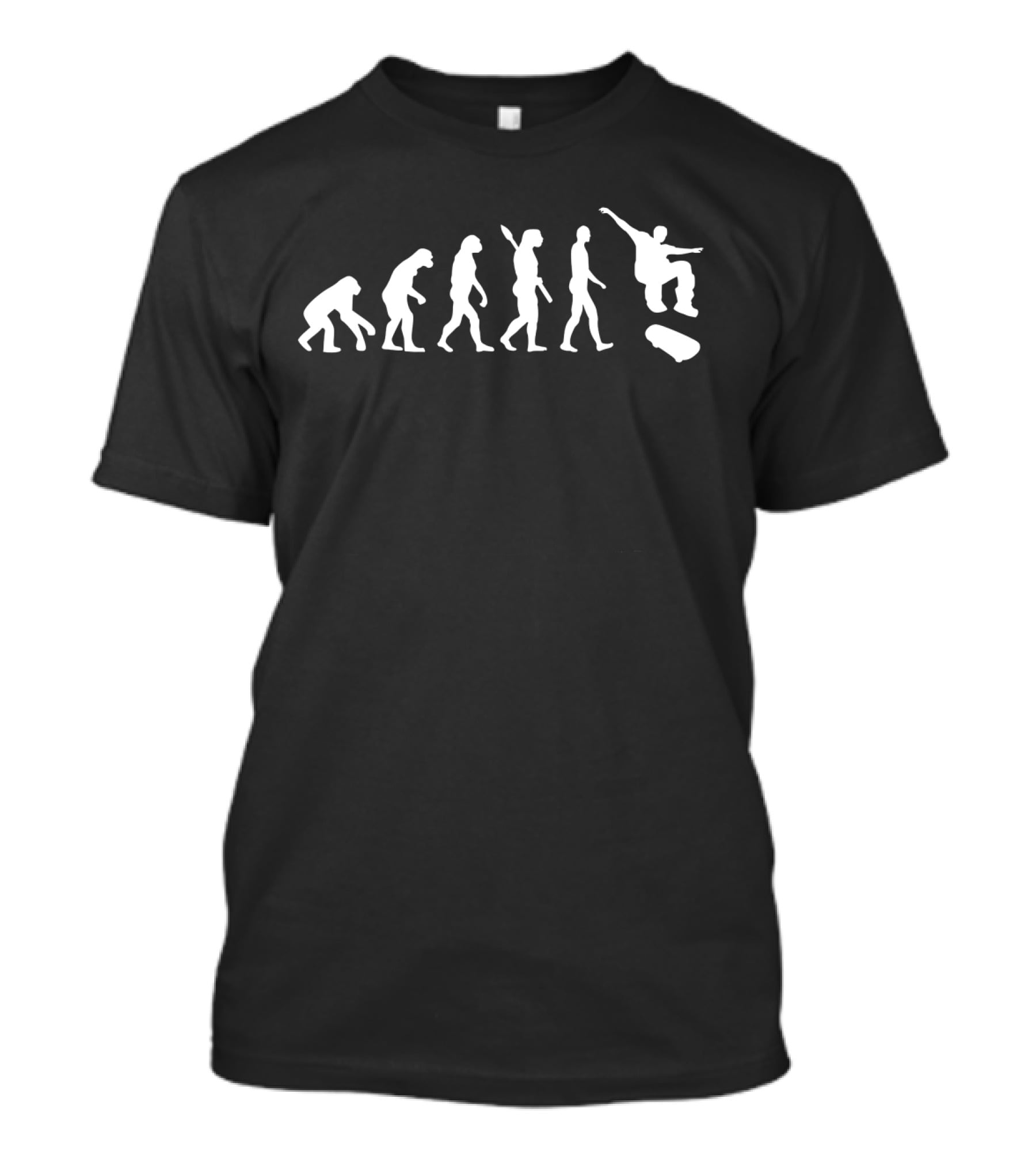 Evolution Skateboarding Silhouette Progression With Skater Jump T-Shirt